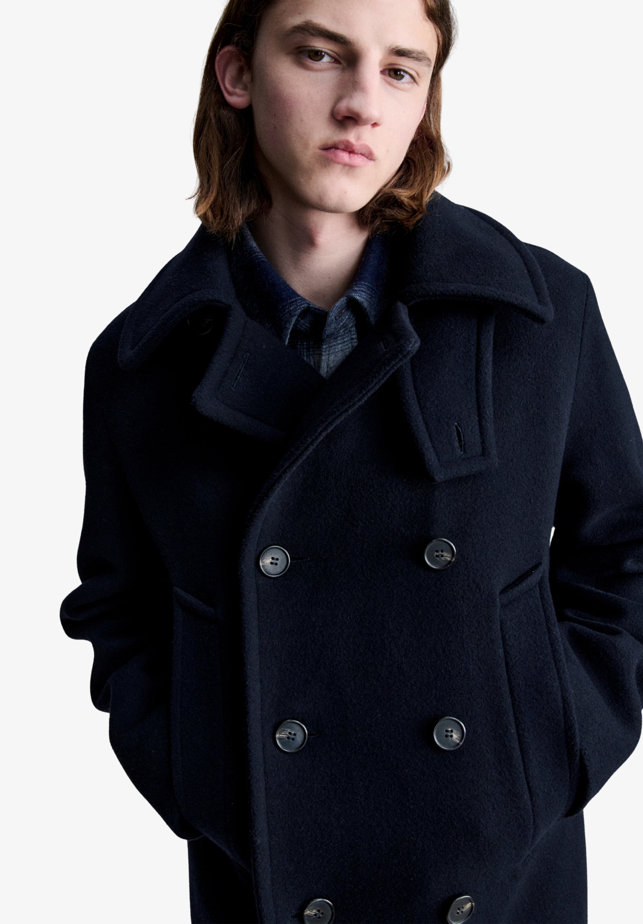 A.P.C. Cabanjacke Recycling-Wolle zweireihig
