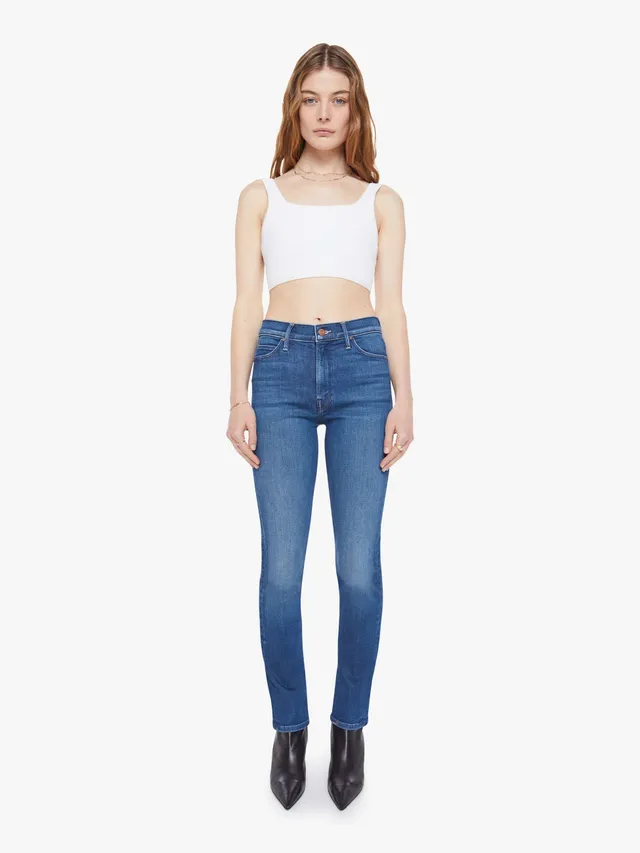 Mother Denim Mid Rise Dazzler Hover Jeans Mittelblau