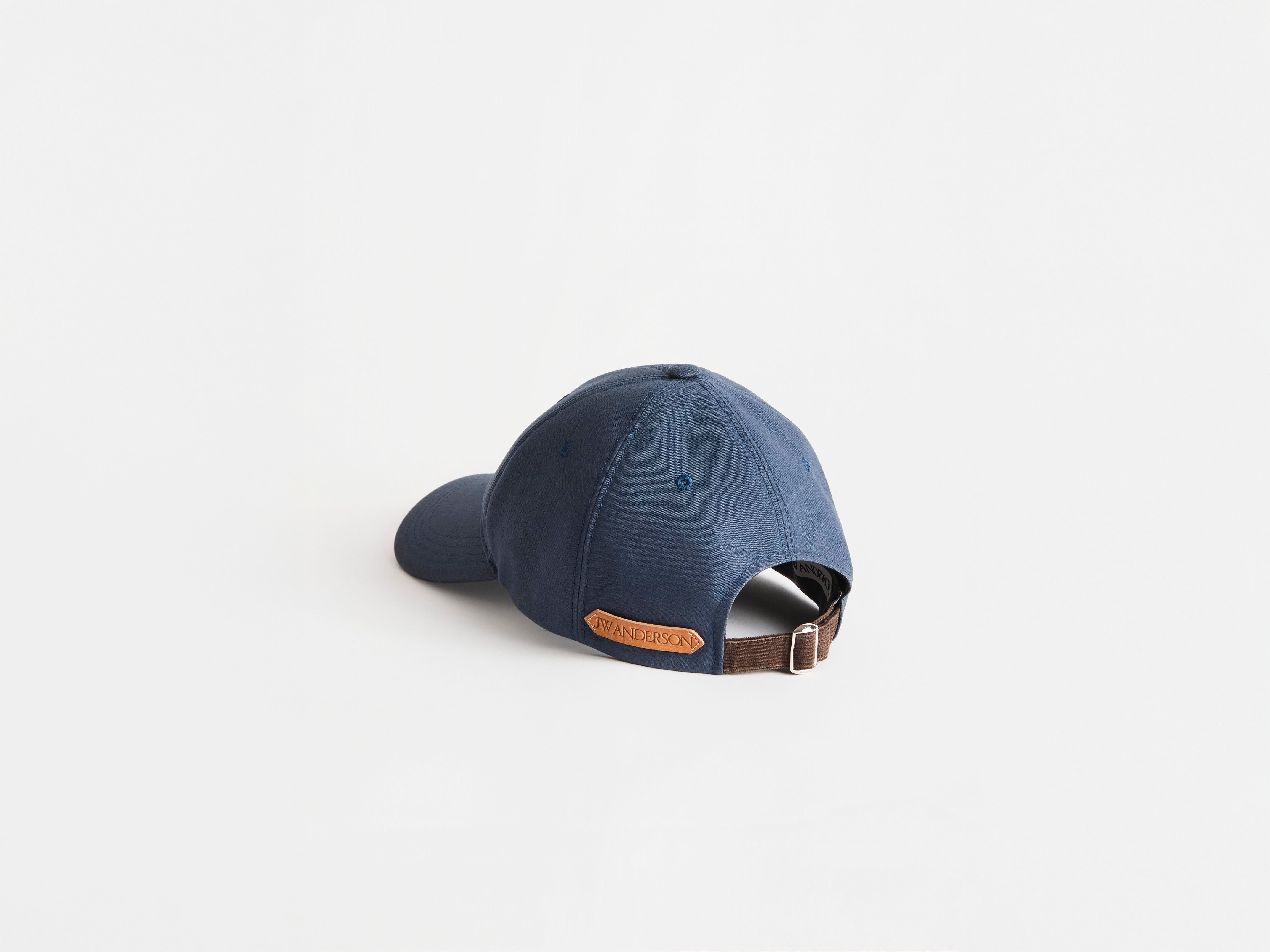 J.W.Anderson Baseball Cap Dunkelblau Wachsbaumwolle