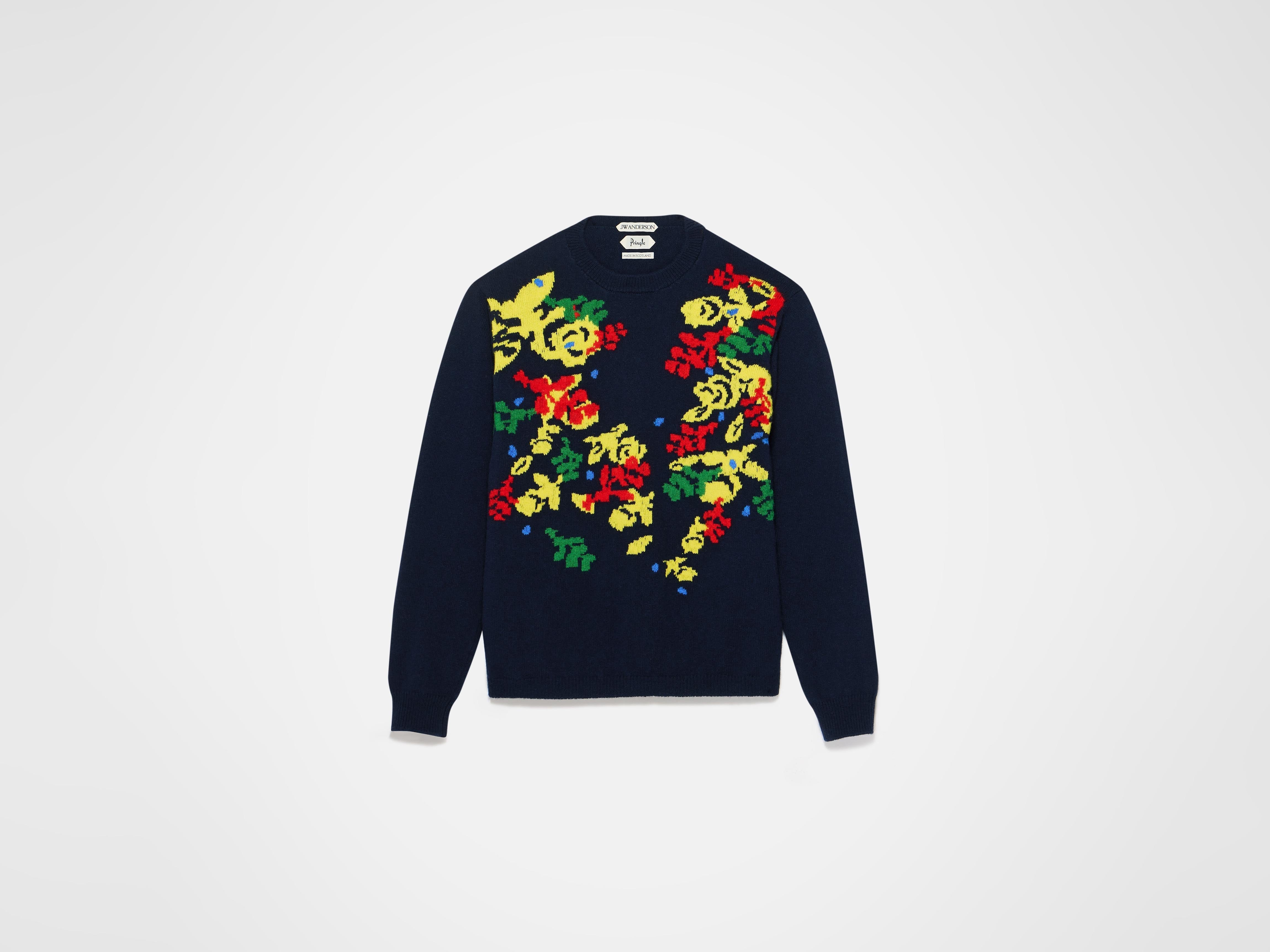 J.W.Anderson Knitwear x Pringle Pullover Navy Floral