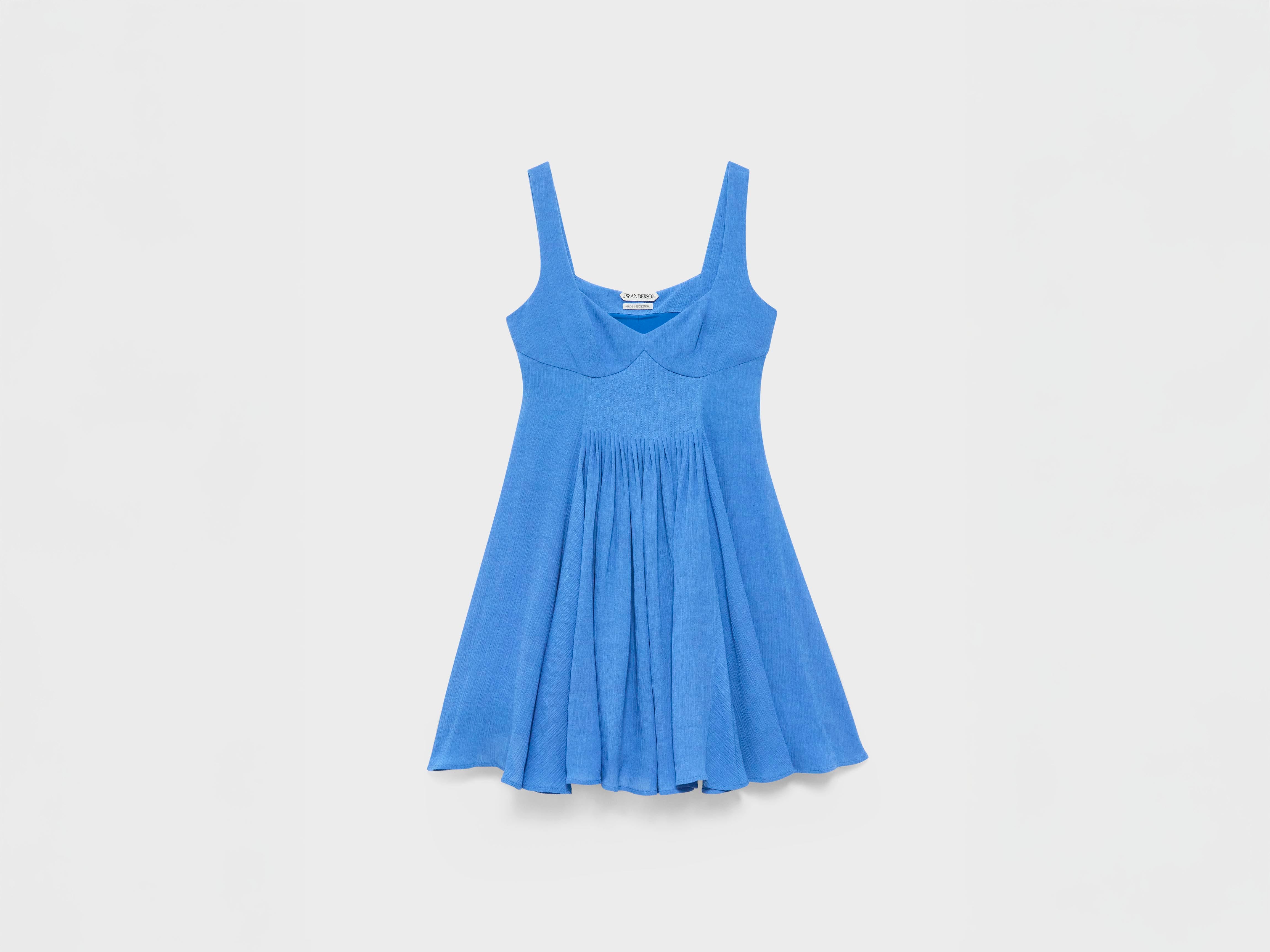 J.W.Anderson Babydoll Kleid Kornblumenblau Leinen