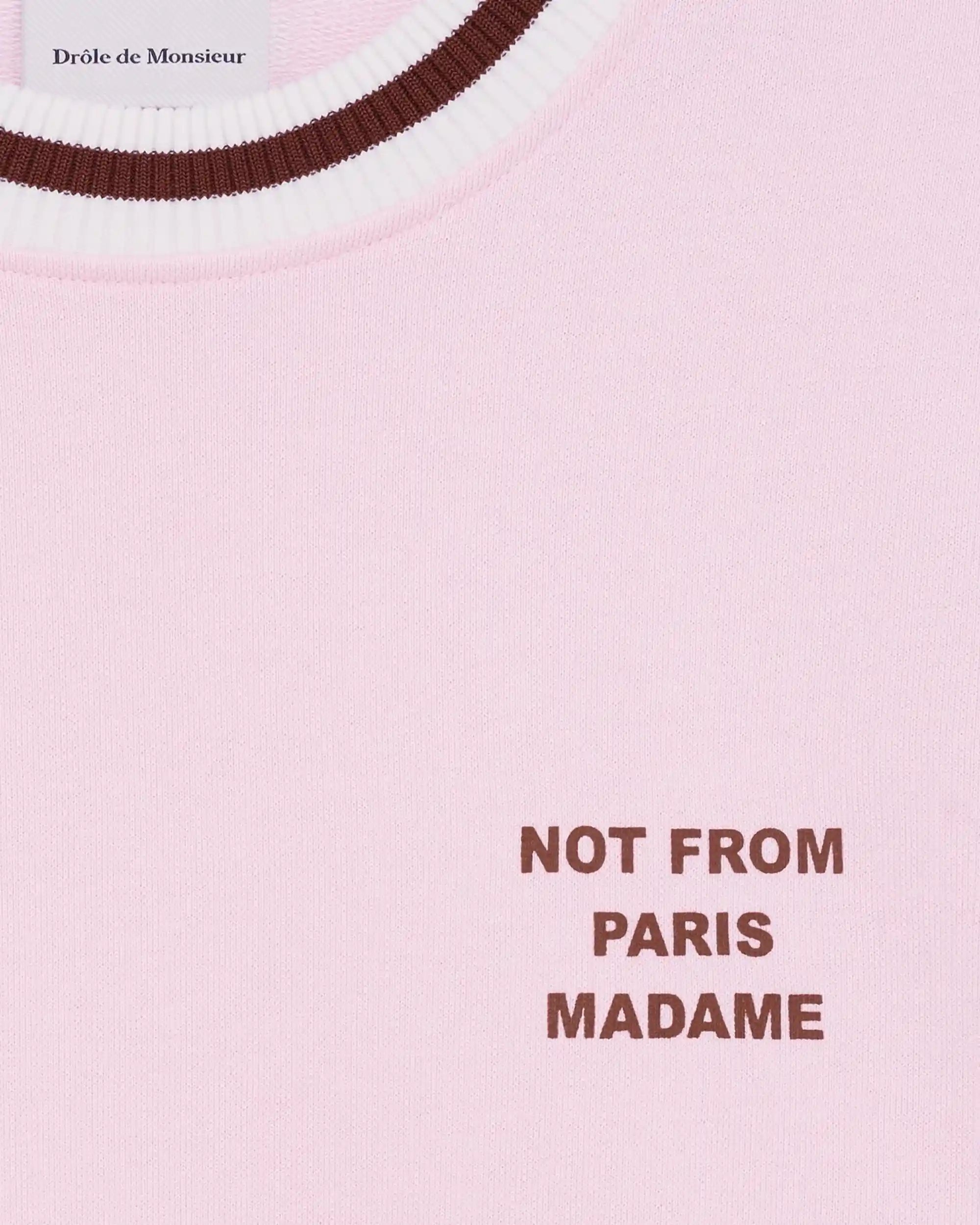 Drôle De Monsieur Sweatshirt Slogan Sport J-SW140 Rosa M