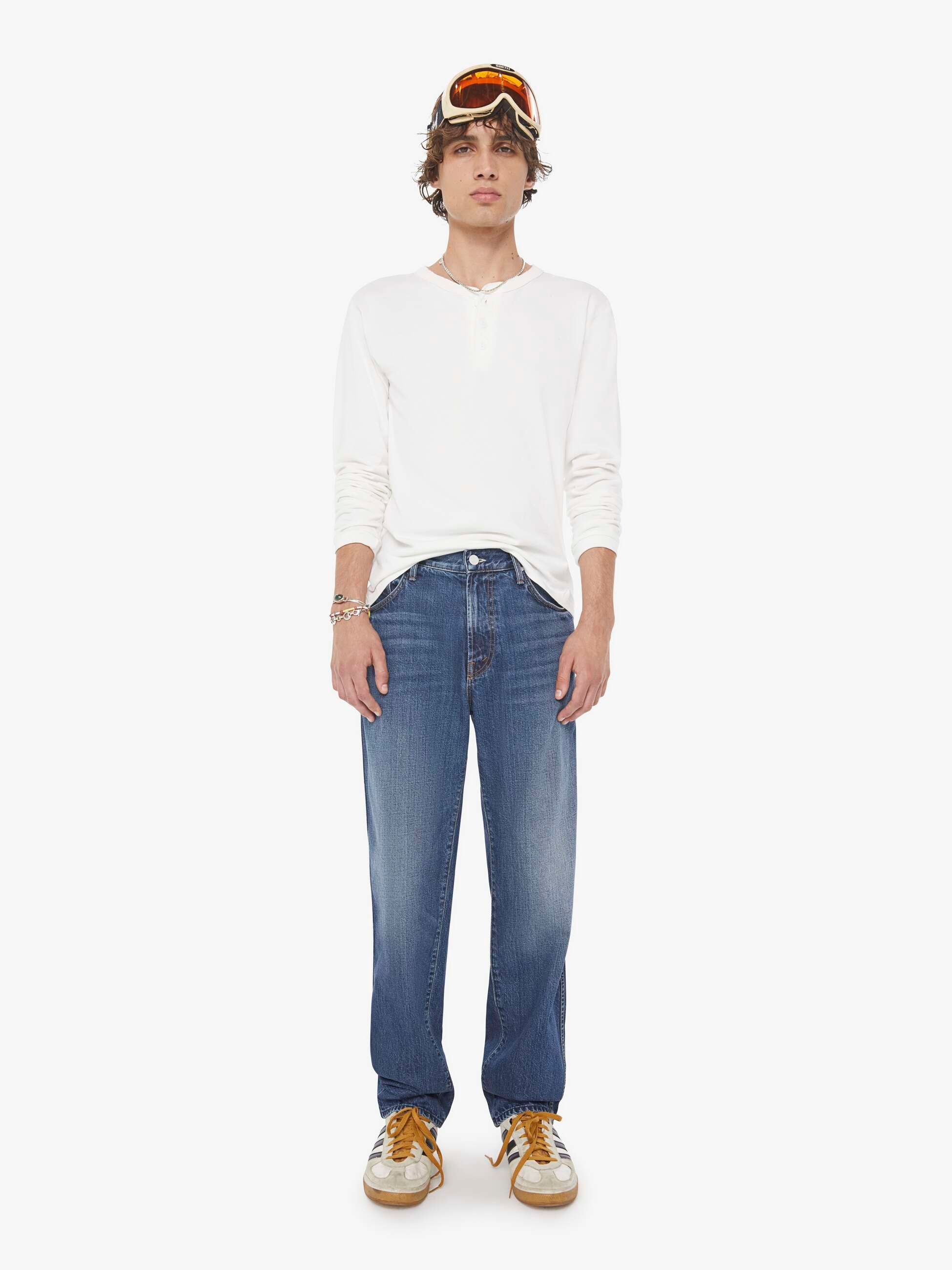 Mother Denim The Bronco Jeans Herren Blau Straight Baumwolle