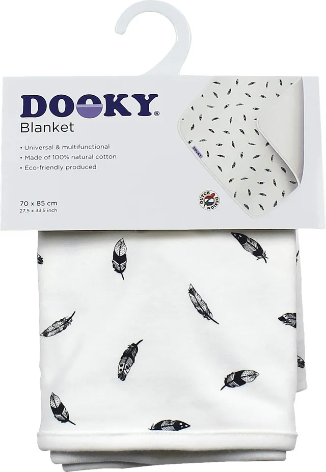 Dooky Blanket Babydecke Black Feather Baumwolle