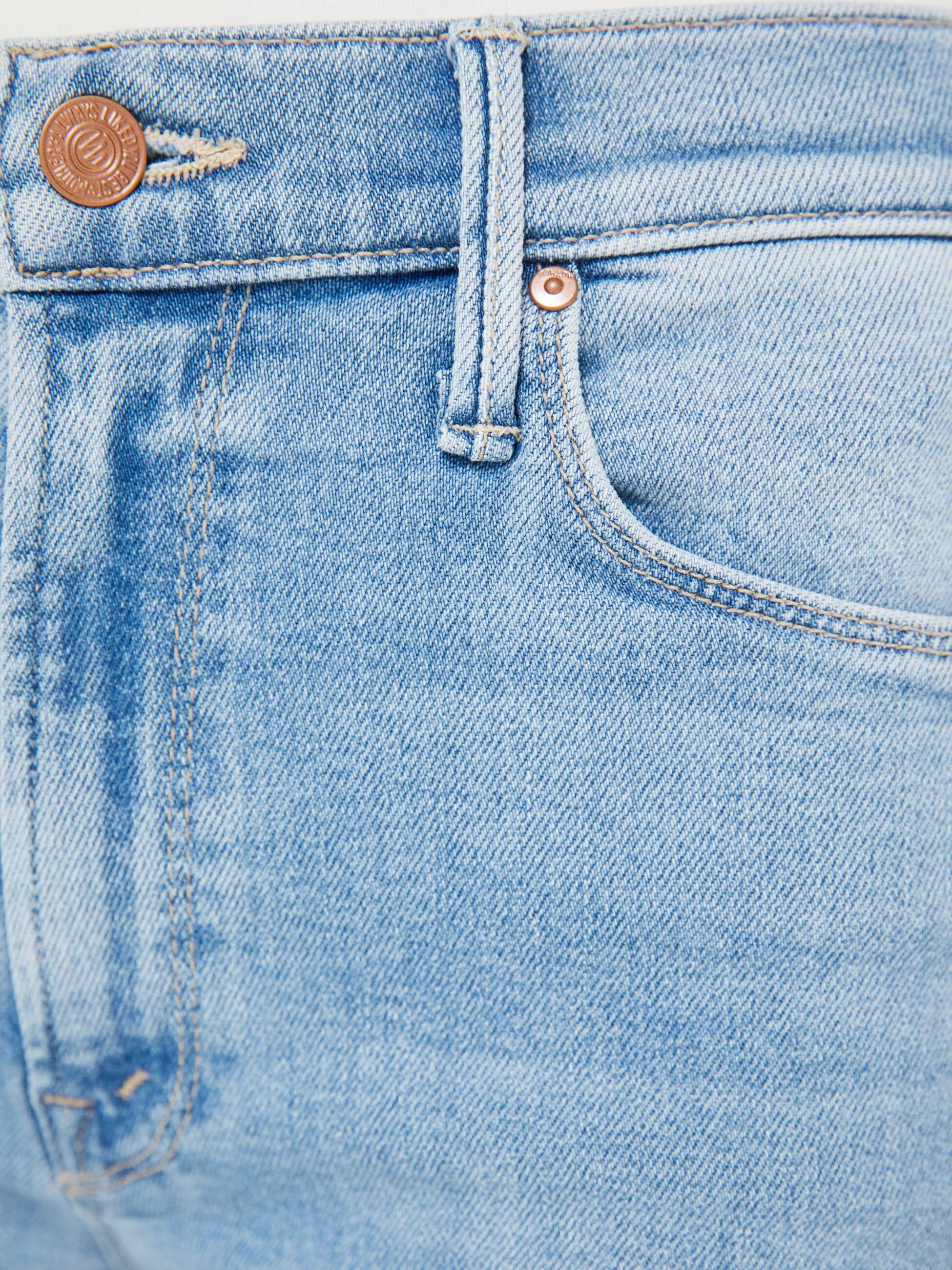 Mother The Mid Rise Dazzler Ankle Fray Jeans Blessing