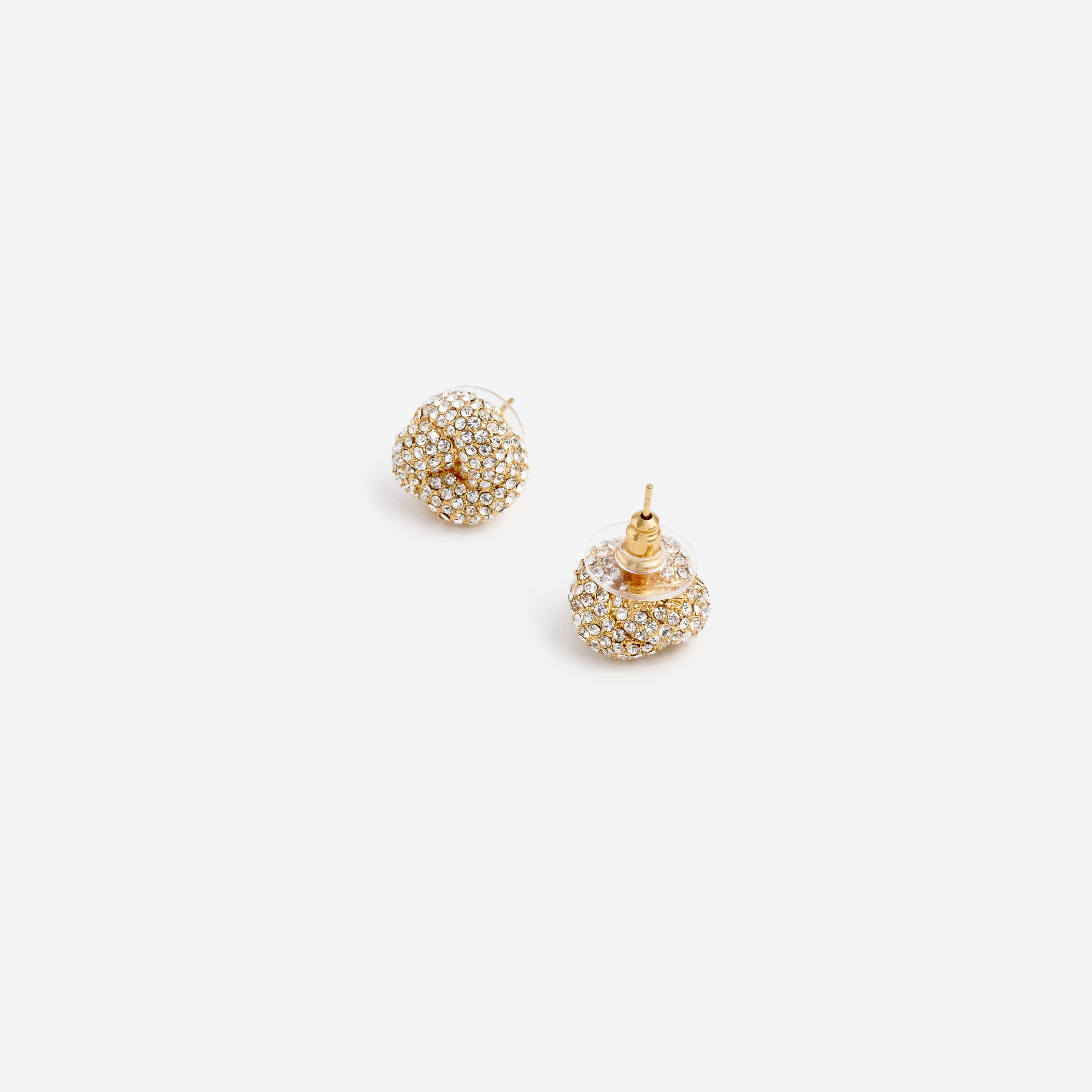 Self Portrait Small Gold Crystal Knot Ohrringe gold