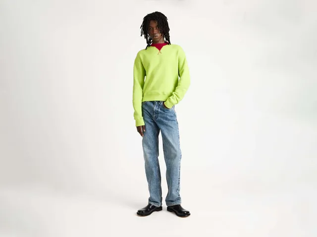 J.W.Anderson Hoodies Sweatshirt Lime Rot Jersey Herren