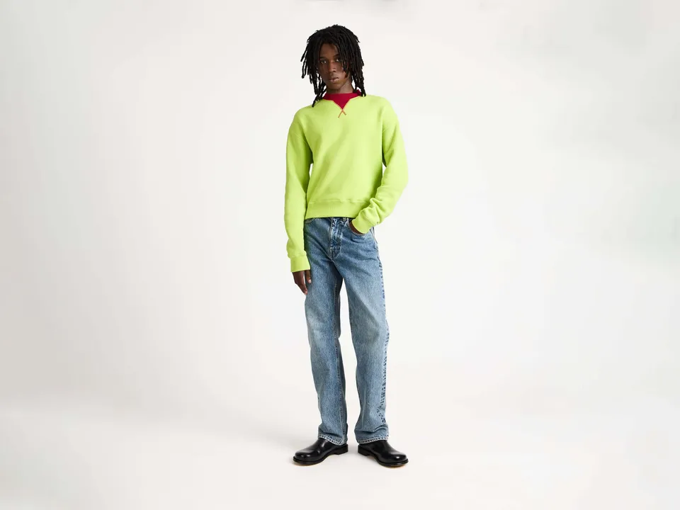 J.W.Anderson Hoodies Sweatshirt Lime Rot Jersey Herren