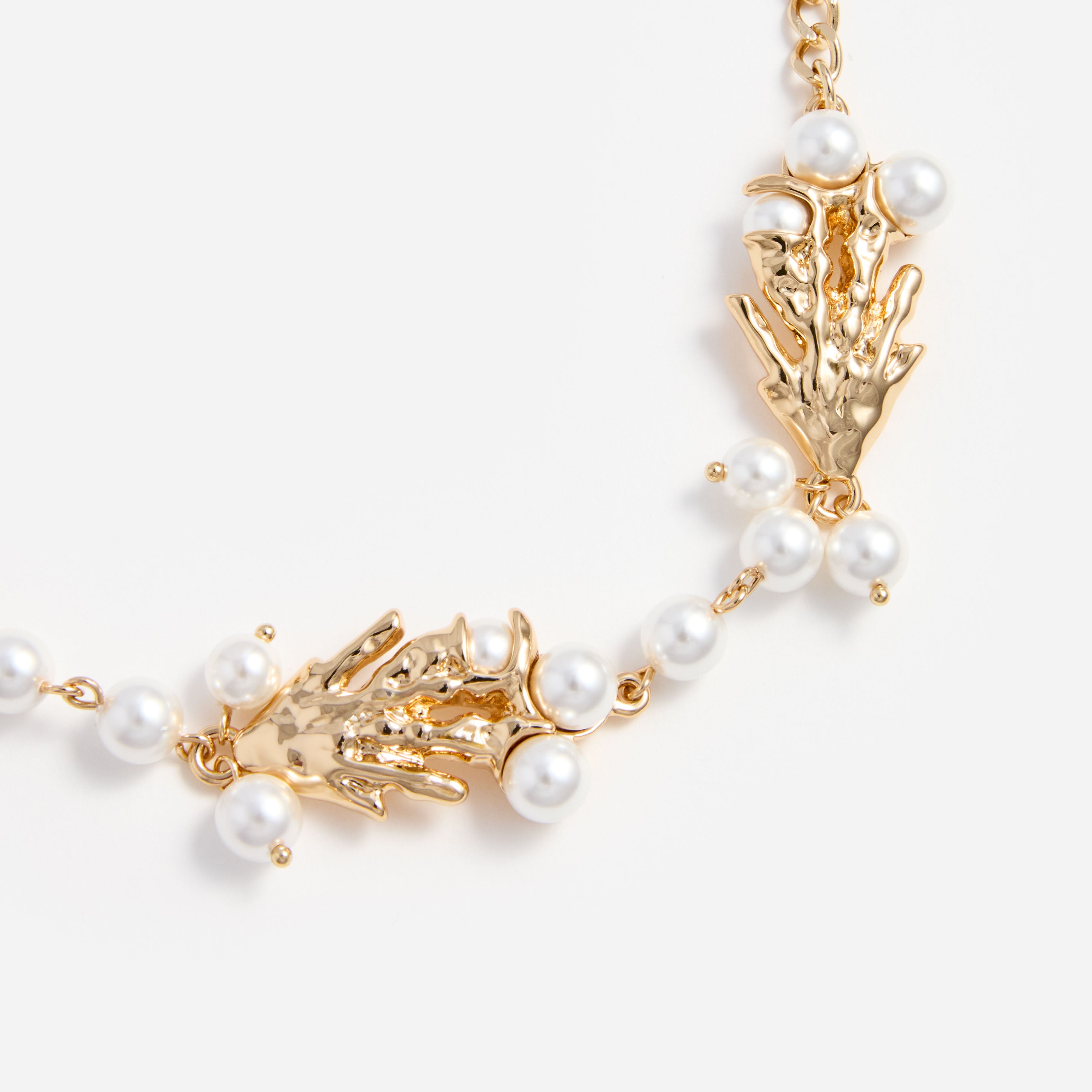 Self Portrait Jewellery Gold Coral Pearl Bracelet Armband Gold
