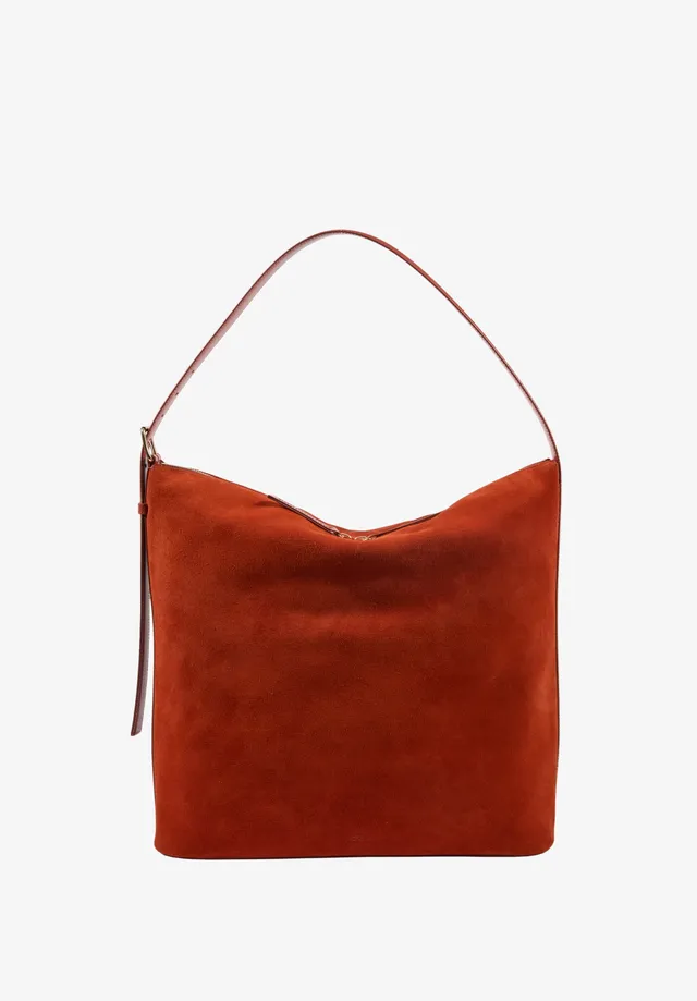 A.P.C. Vera Maxi Tasche orange Wildleder Glattleder TU