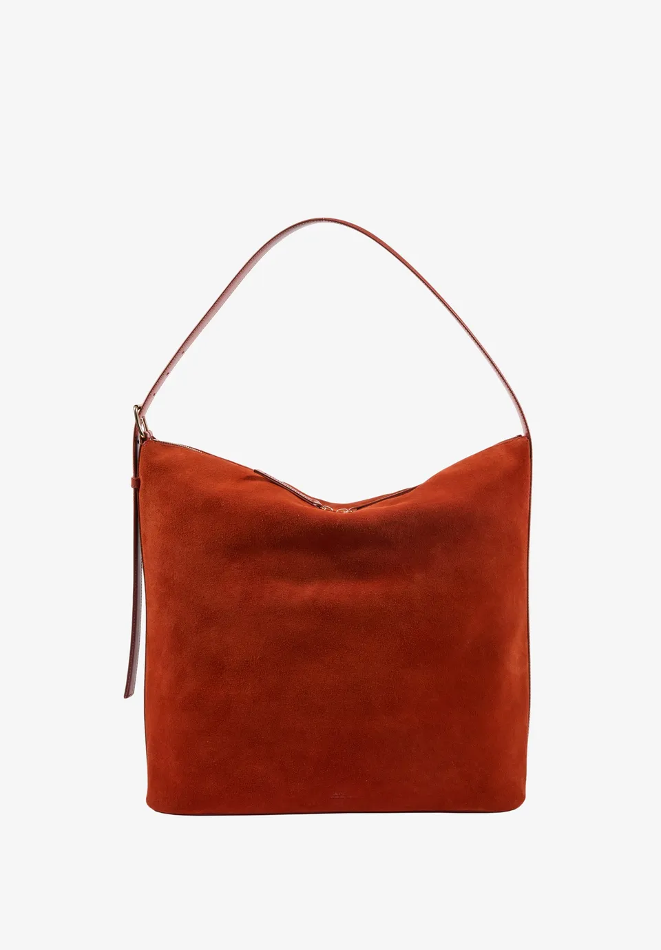 A.P.C. Vera Maxi Tasche orange Wildleder Glattleder TU