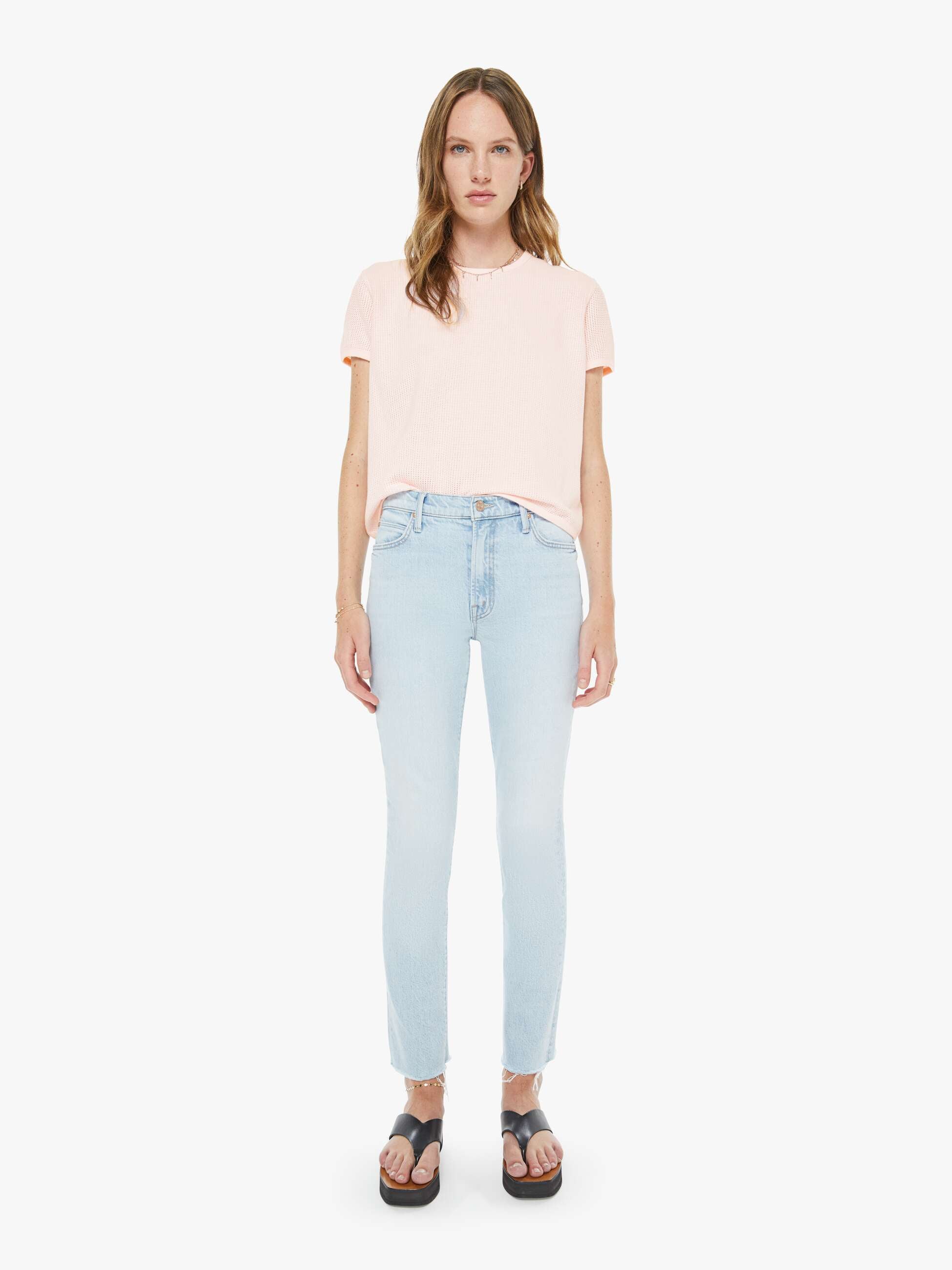 Mother The Rascal Flood Fray Jeans Bring The Cooler High-Rise