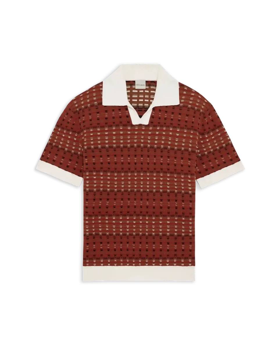 Drôle De Monsieur Polo Maille Coogie Polo dunkelrot Baumwolle