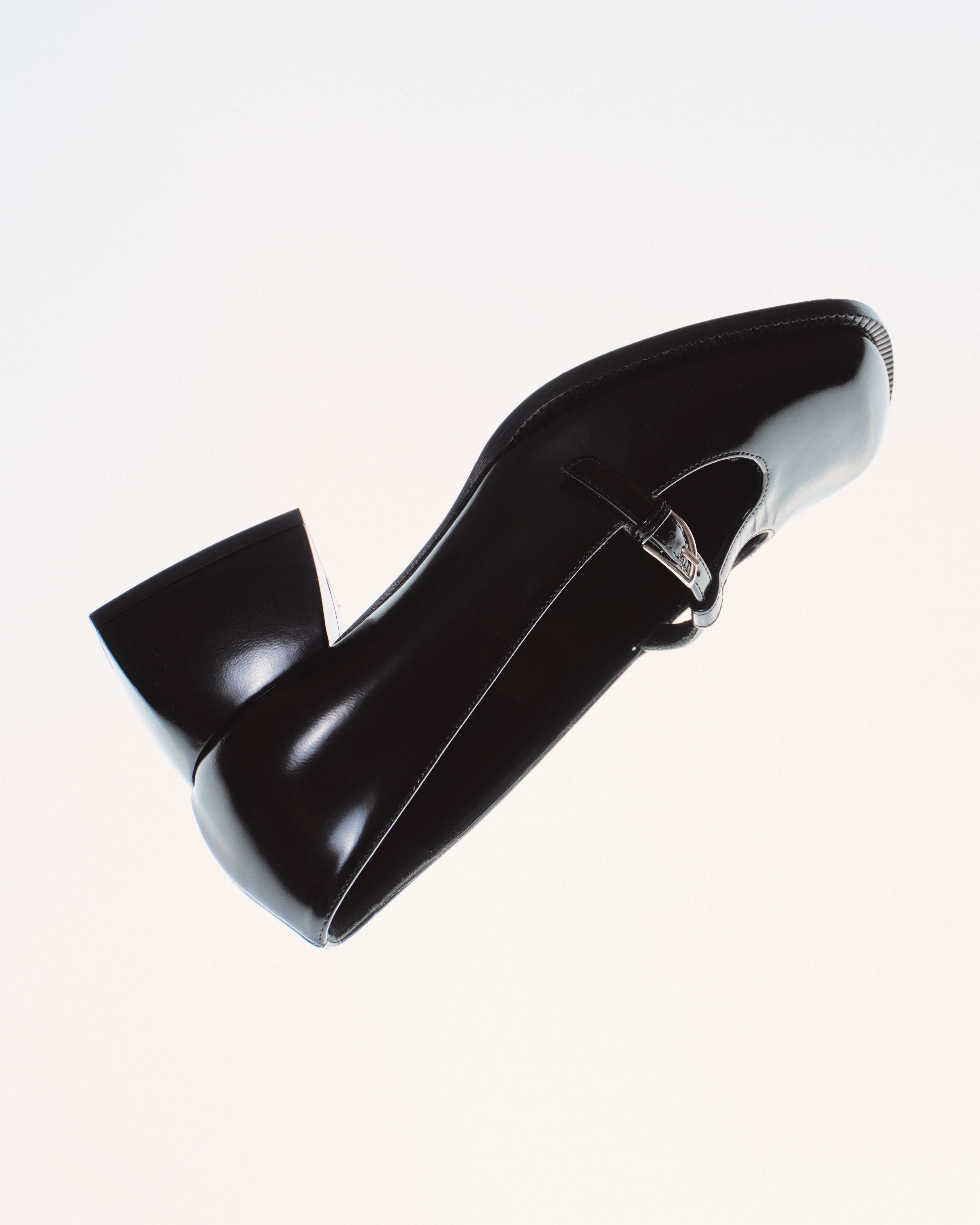 Nodaleto Bulla Bobby 50 Black Glassed Pumps 5cm Leder