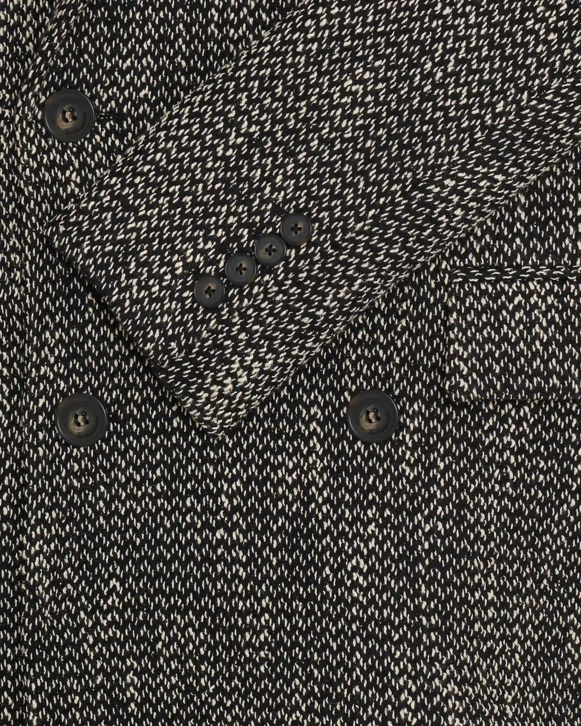 Drôle De Monsieur Tweed Double Breasted Jacket Jacke schwarz