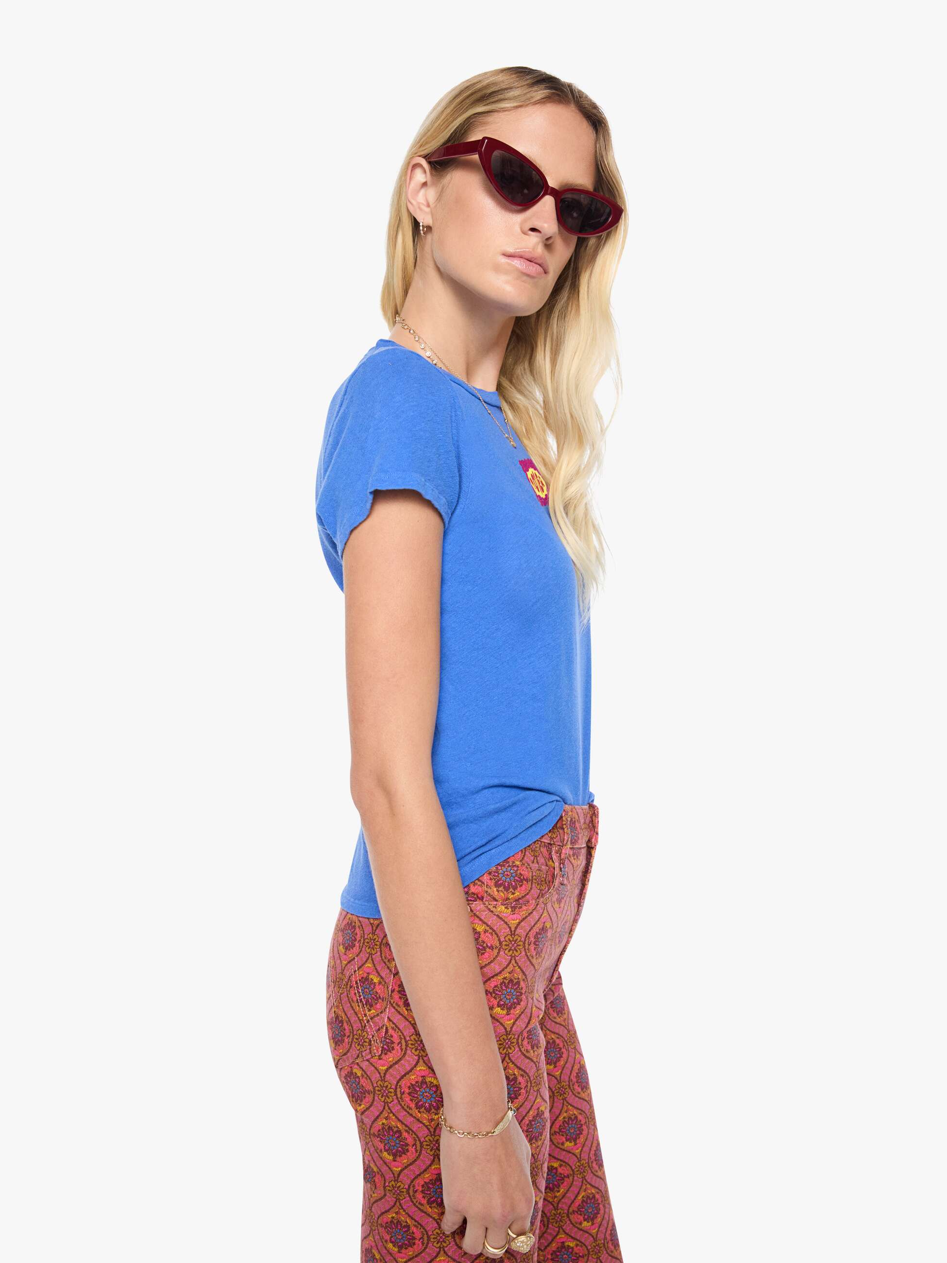 Mother The Lil Sinful T-Shirt Squiggle MOTHER Blau