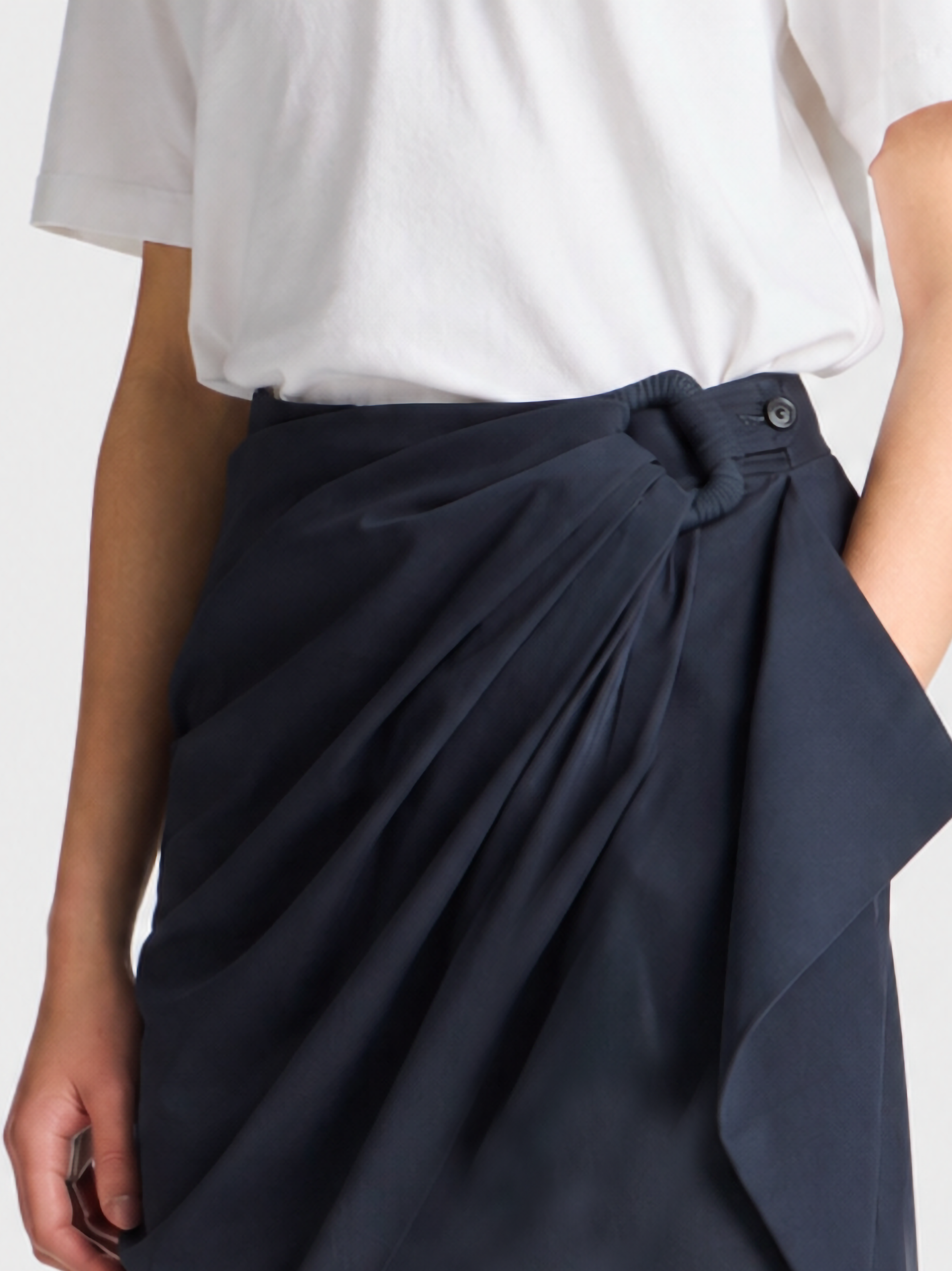 J.W.Anderson Tailored Shorts Navy Baumwolle Schnalle