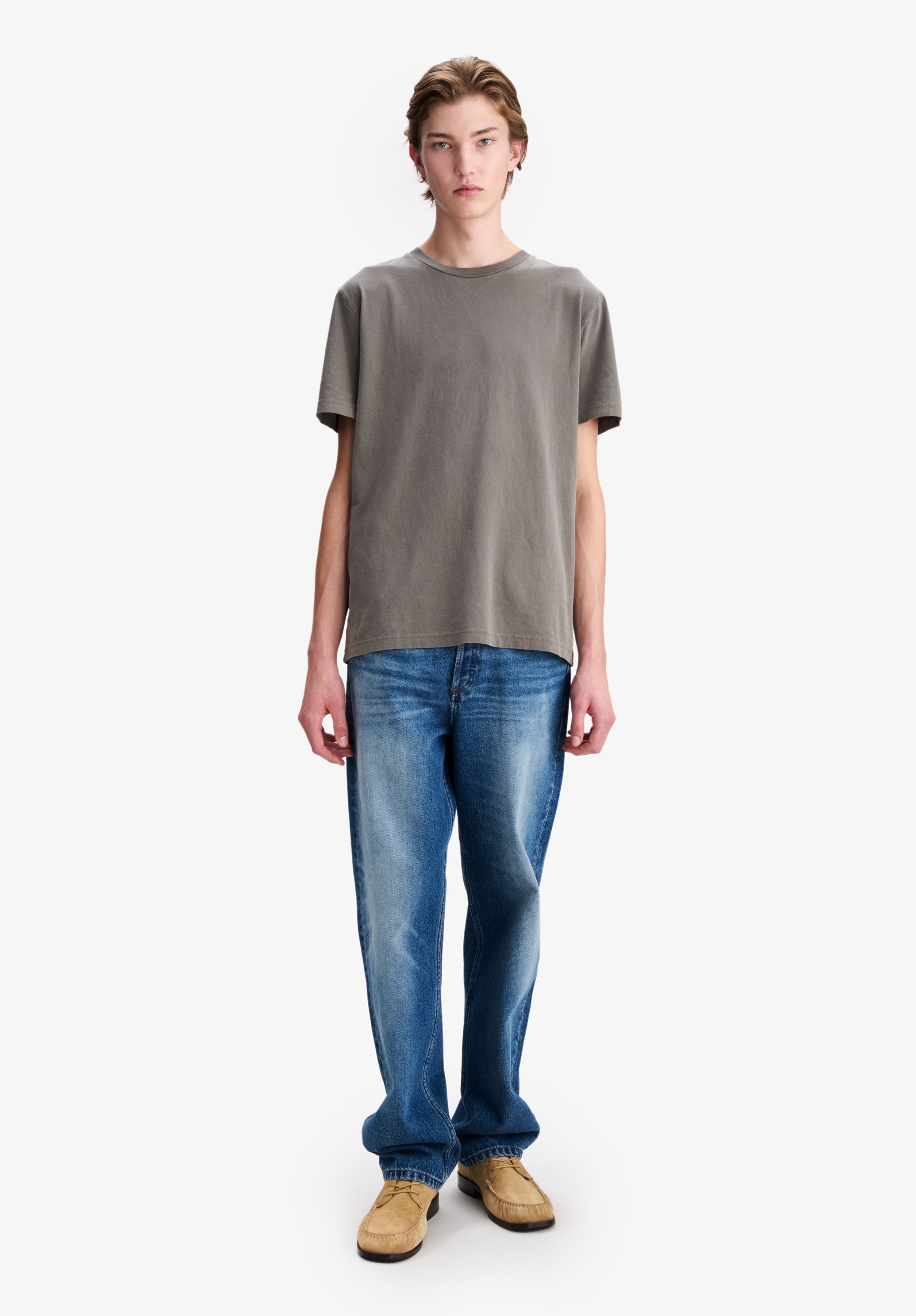 A.P.C. T-Shirts Polos Herbst 29 T-Shirt grau Bio-Baumwolle