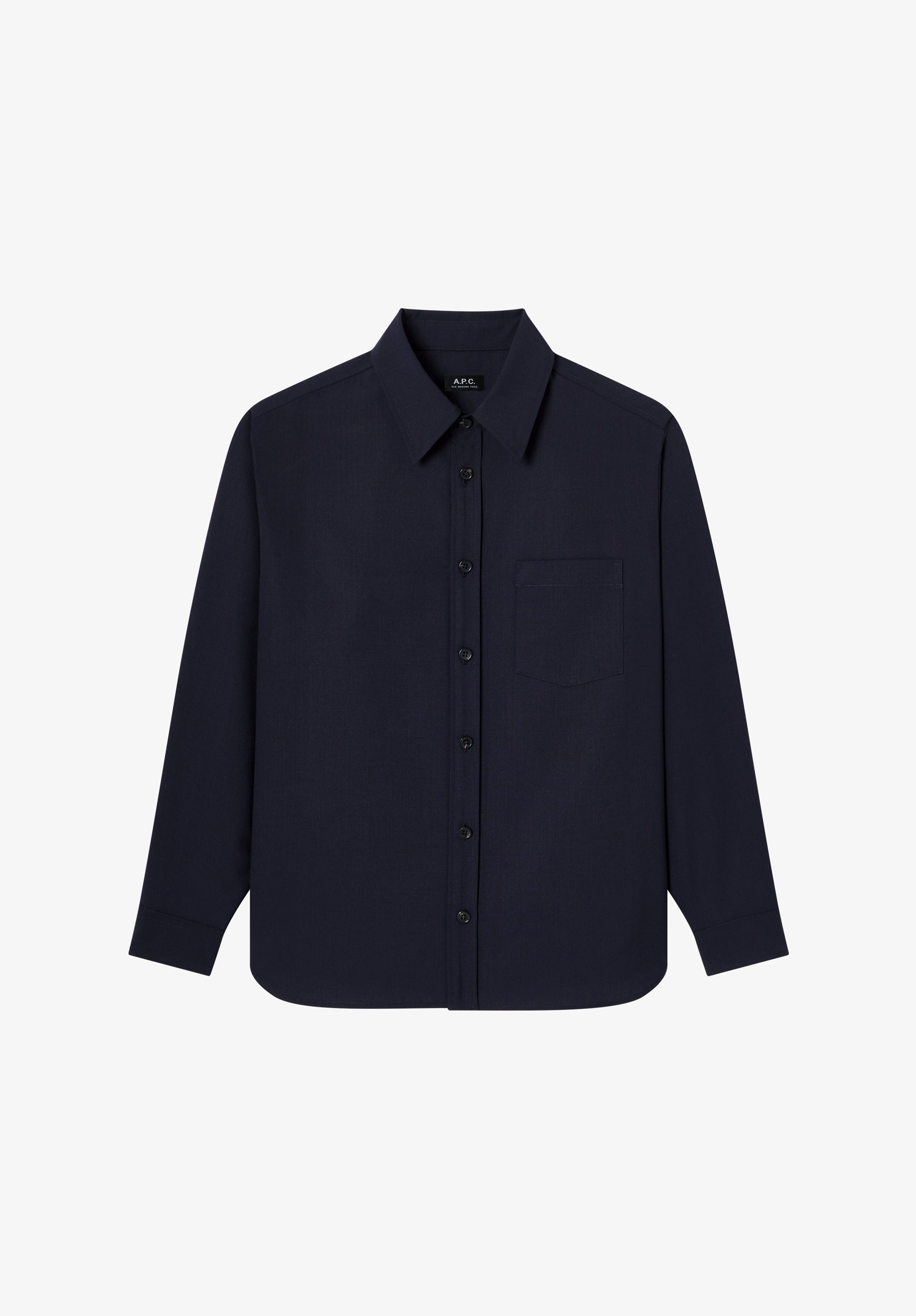 A.P.C. Overshirt Wolle Marineblau Gr. M