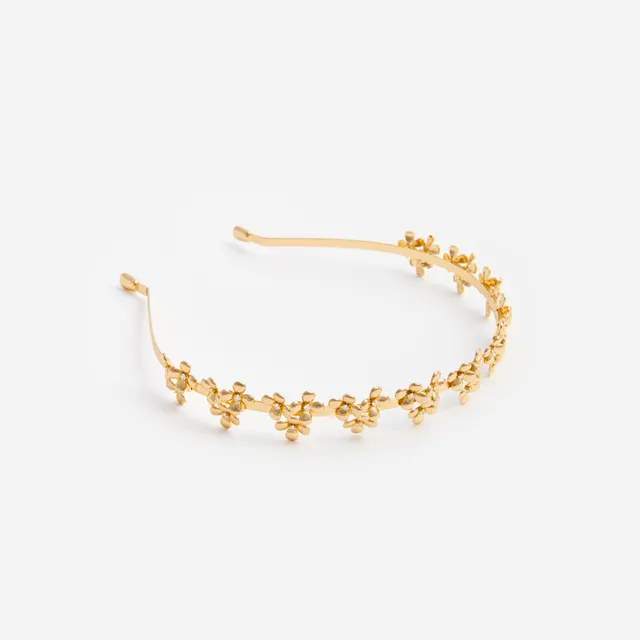 Self Portrait Flower Haarreif Gold Blumen