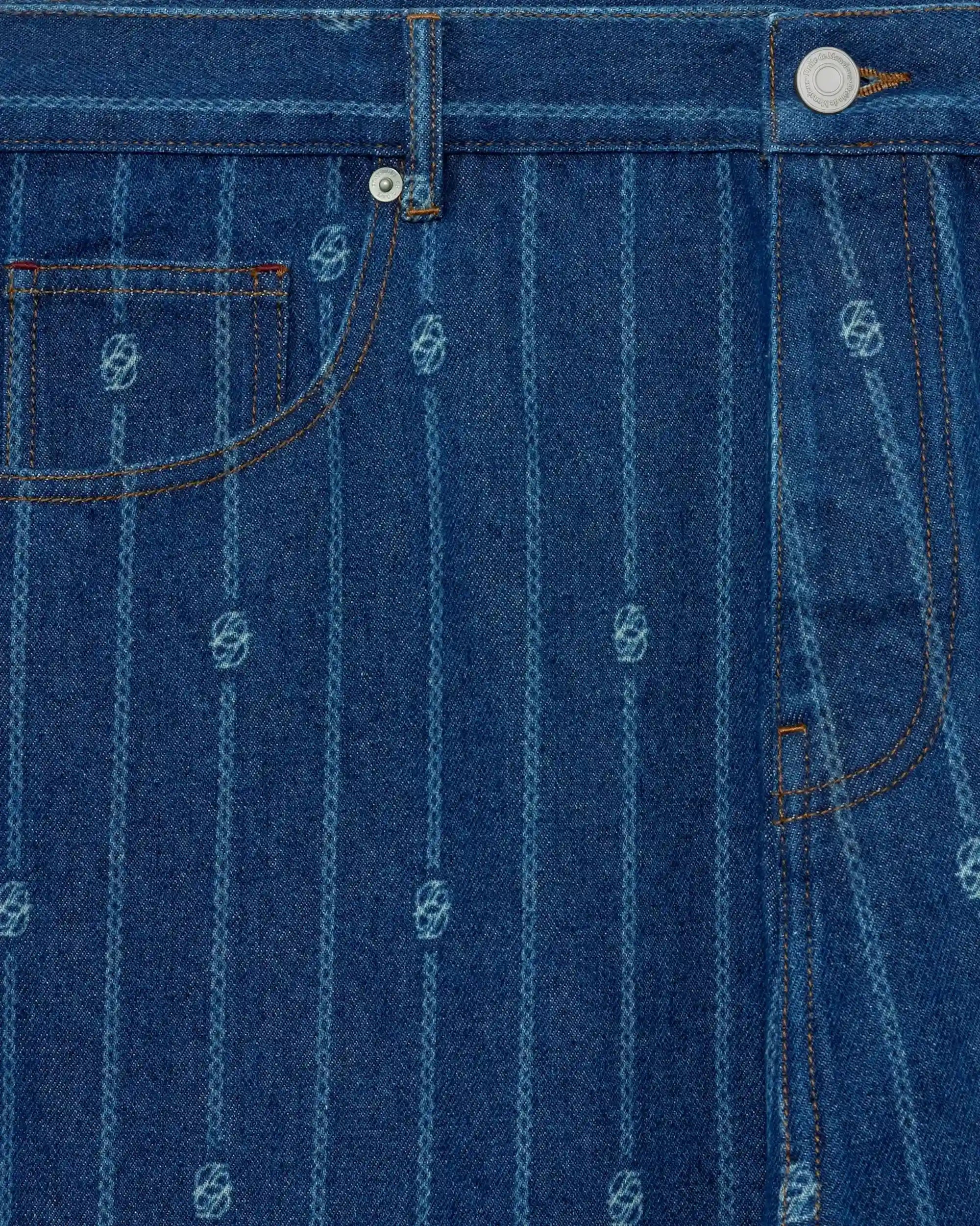 Drôle De Monsieur Baggy Jeans blau Monogramm