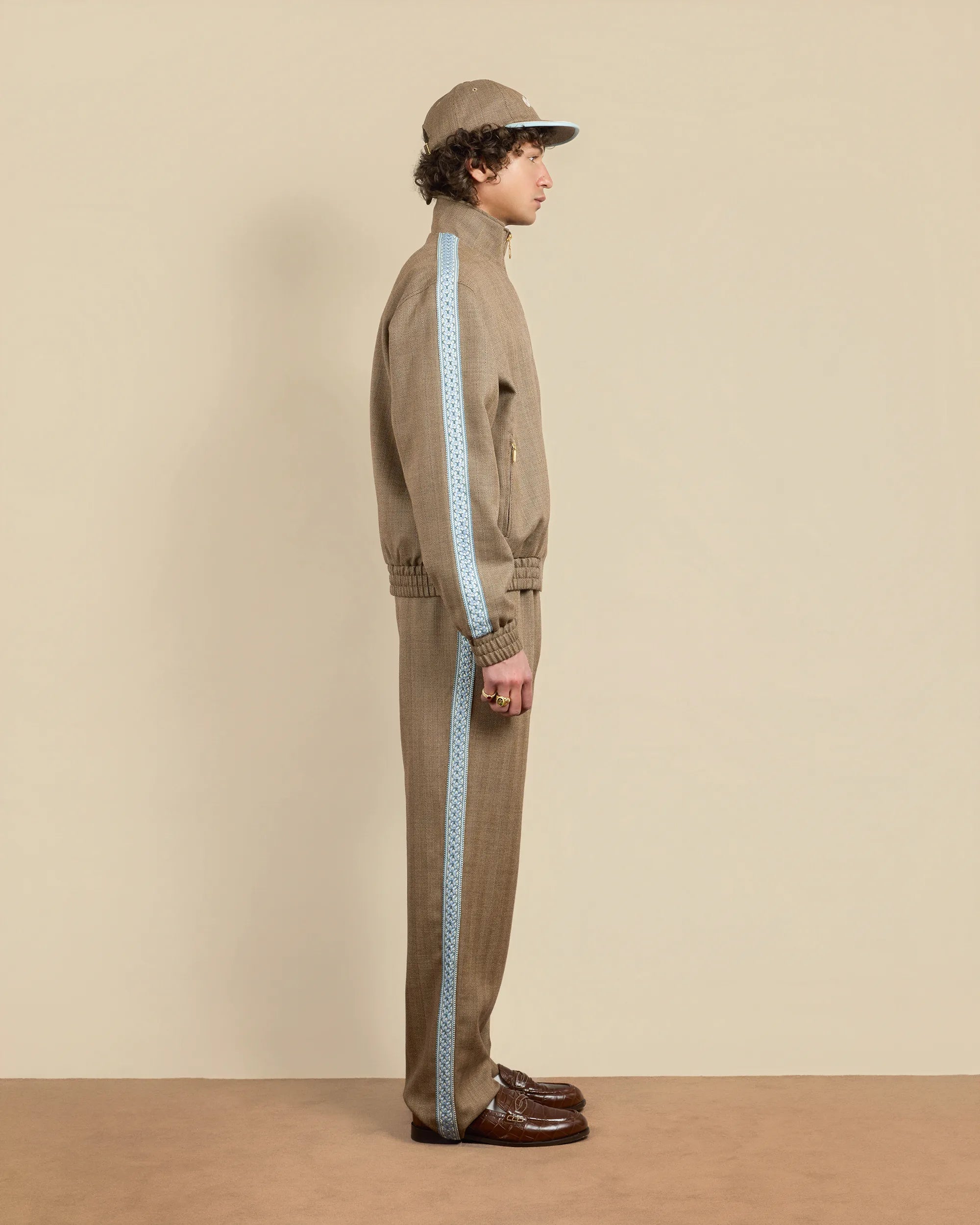 Drôle De Monsieur La Track Jacket Chevron Trackjacke Off-White Wolle