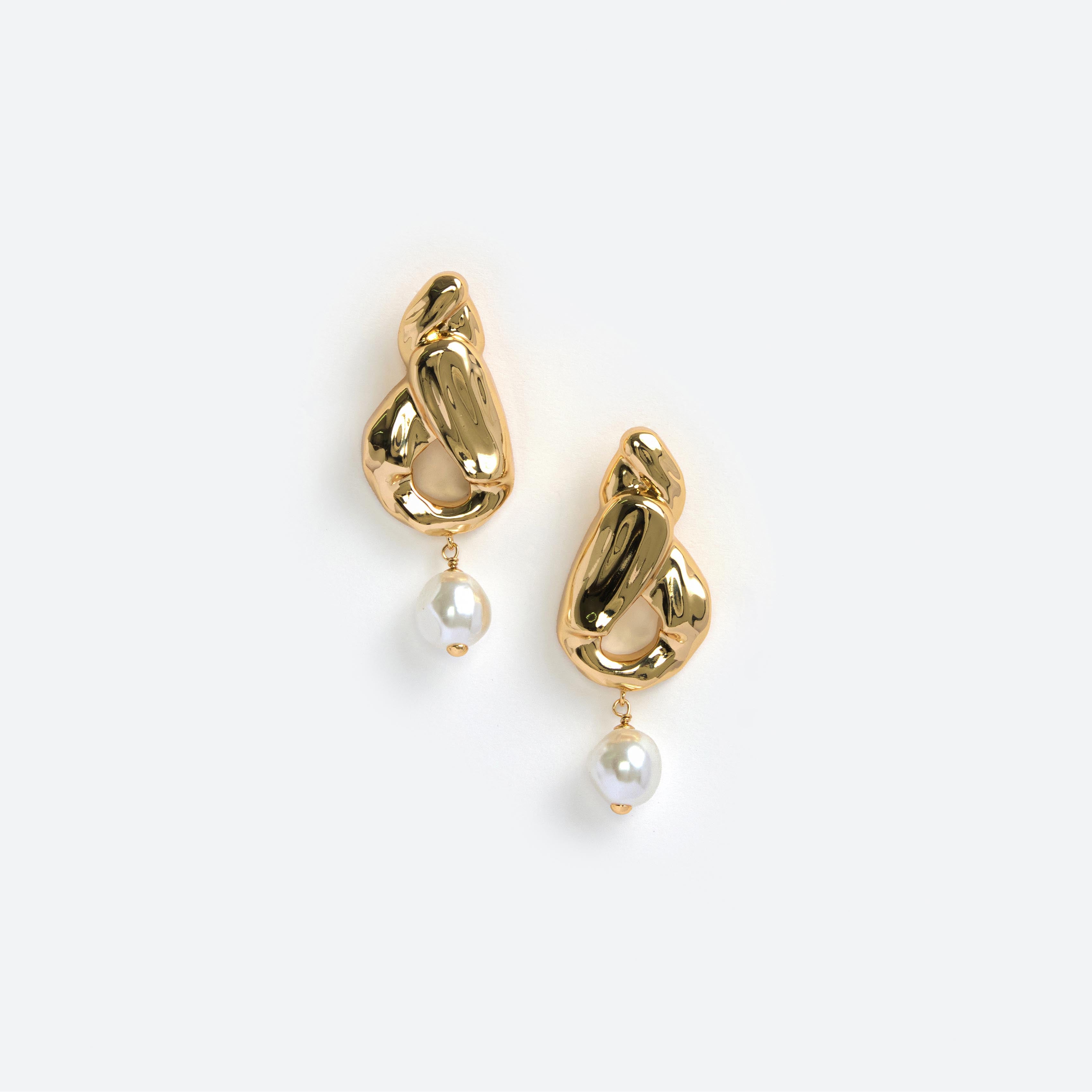 Self Portrait Gold Faux Pearl Drop Ohrringe Gold One Size