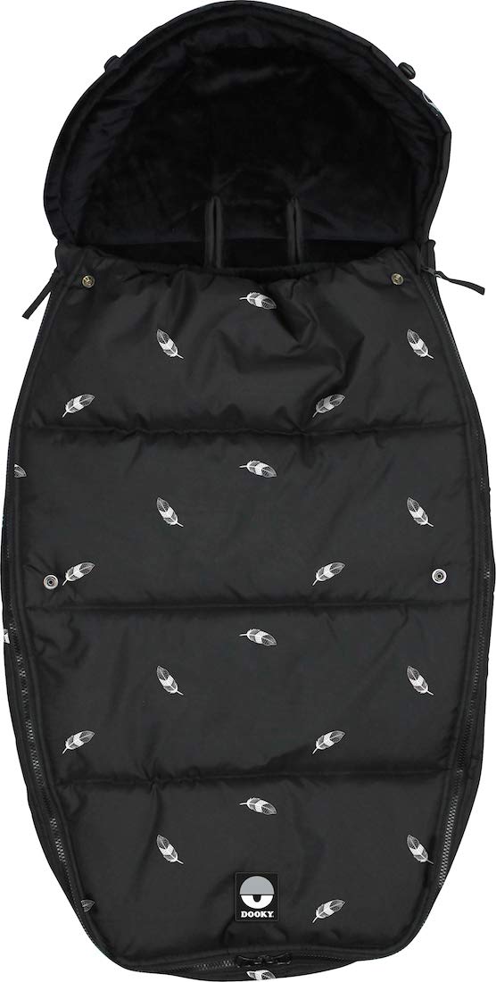 Dooky Silver Feather Fußsack L schwarz 98x50 Winter