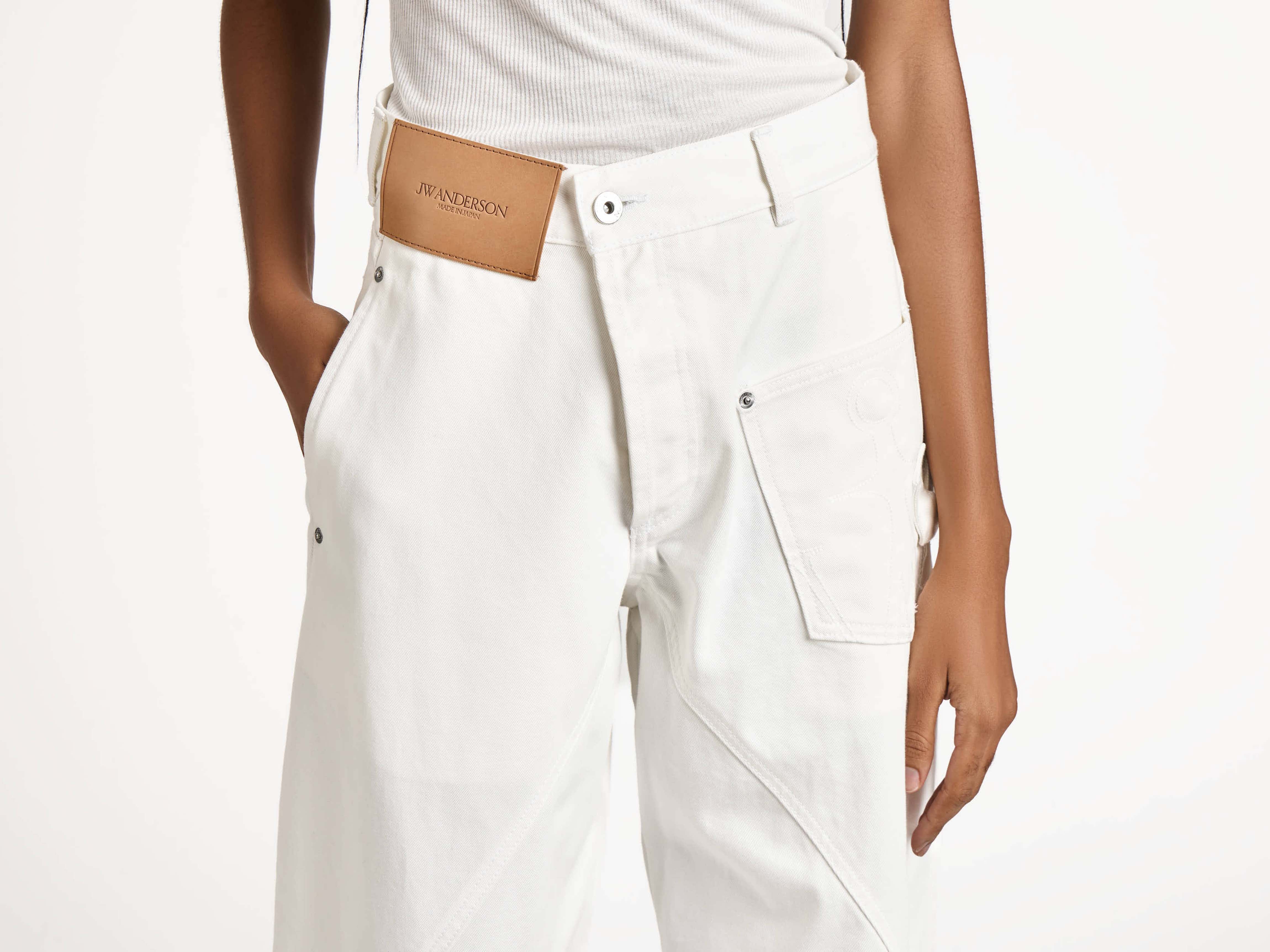 J.W.Anderson Twisted Workwear Jeans Off White Damen Denim