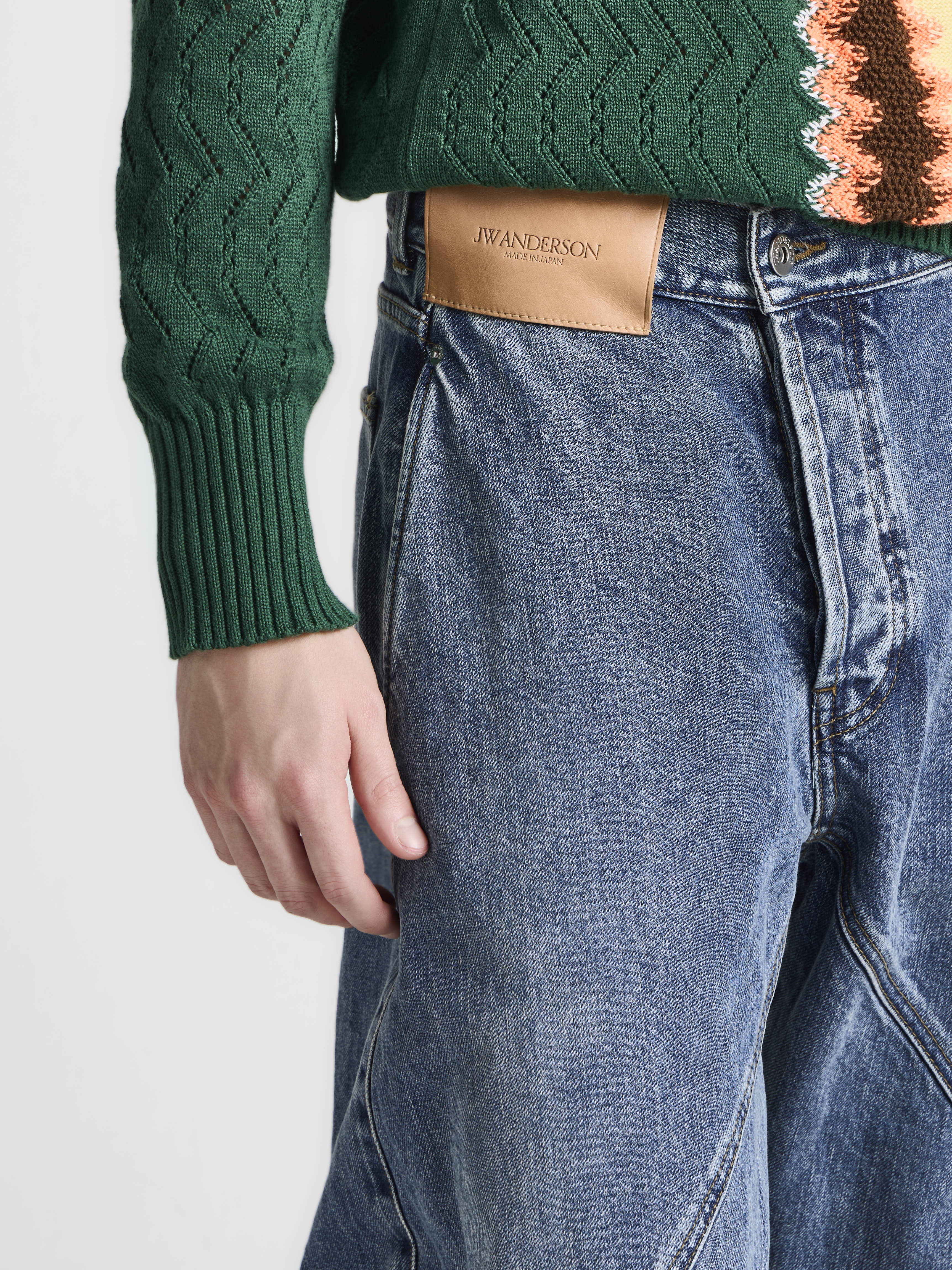 J.W.Anderson Twisted Workwear Jeans Mid Blue Denim