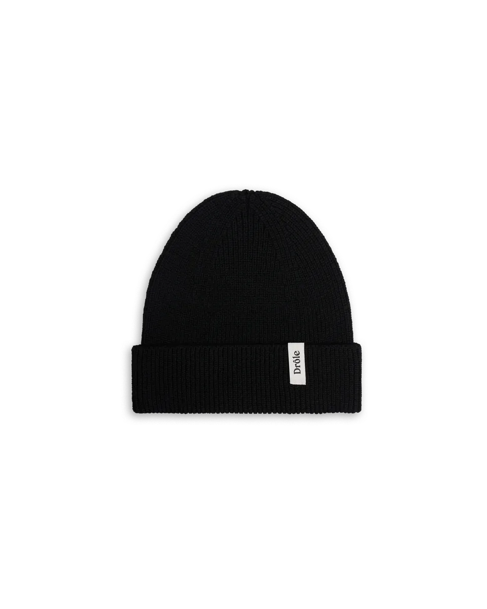 Drôle De Monsieur Le Bonnet Mütze Wolle Schwarz