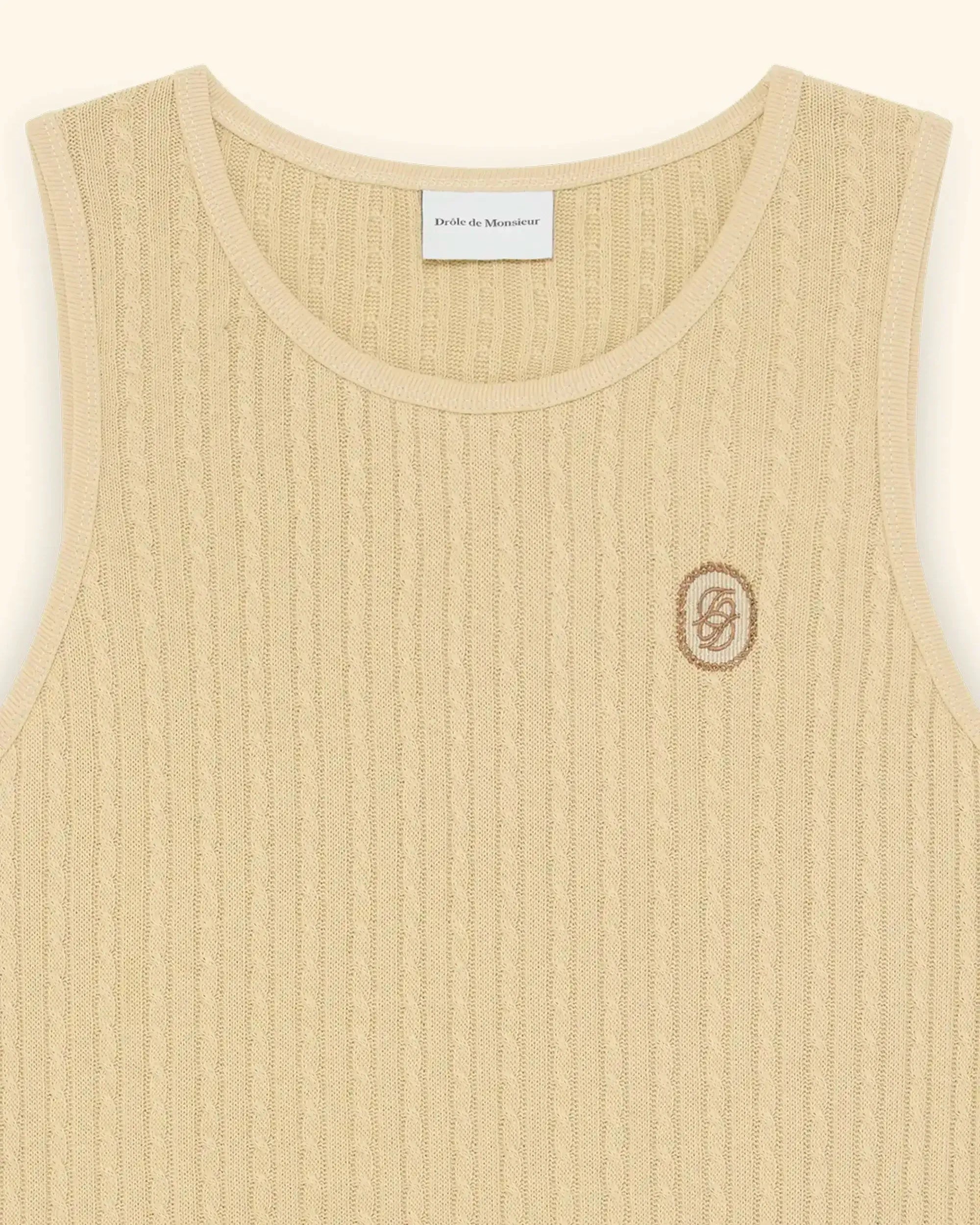 Drôle De Monsieur Le Débardeur D Miroir Tank Top Beige