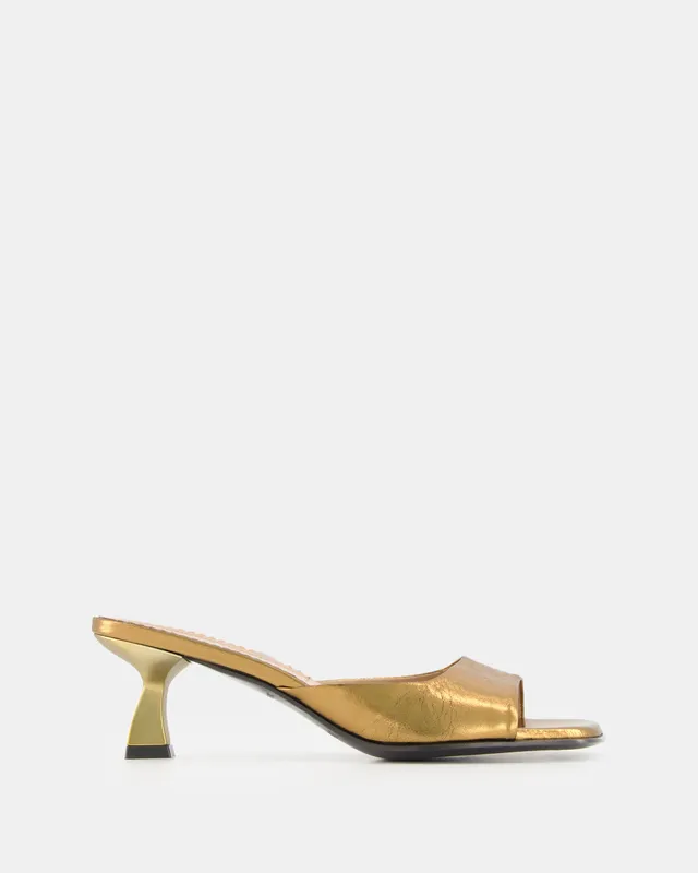 Nodaleto Dona Reese Mules Bronze Crackle 5 cm