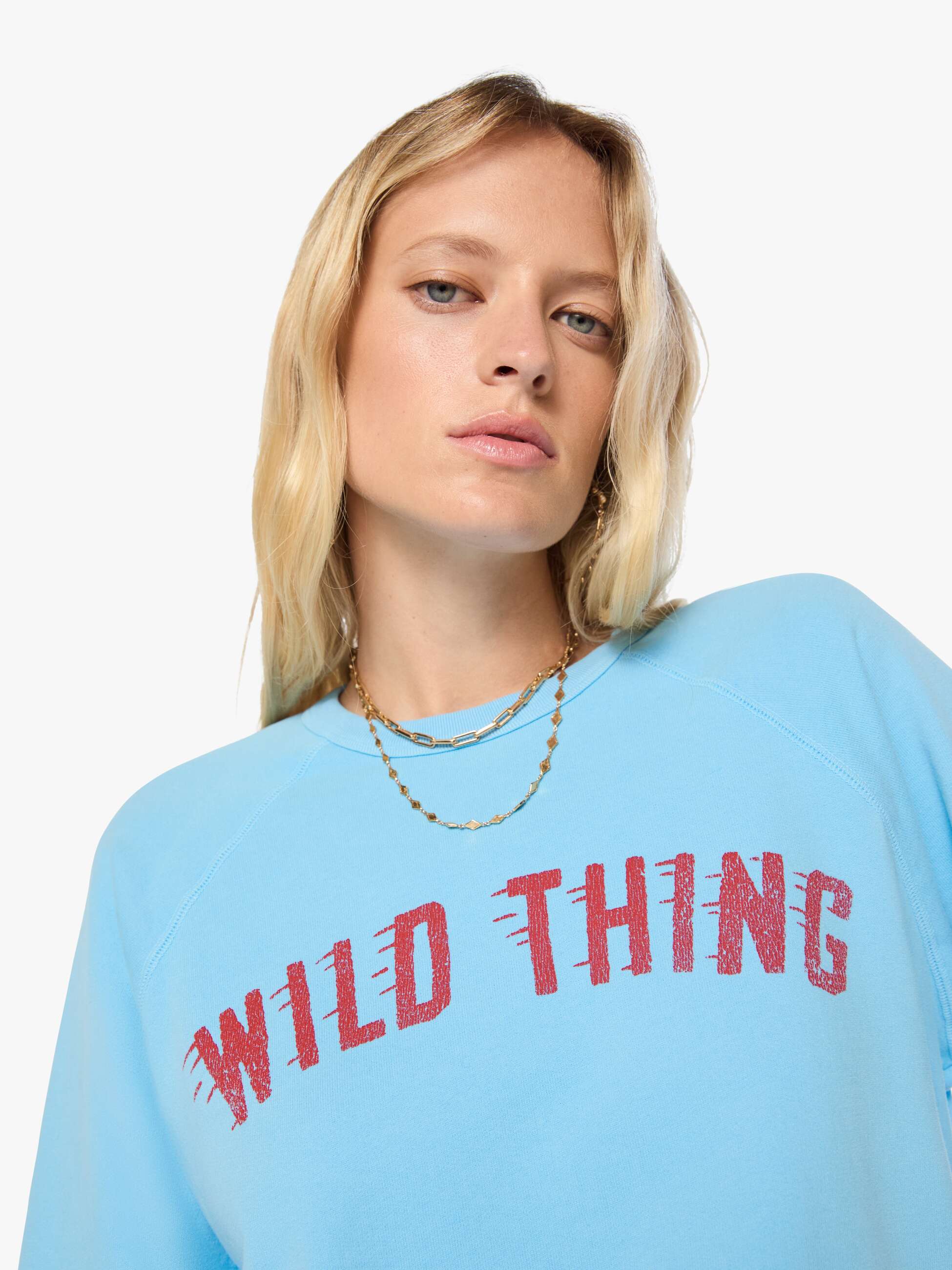 Mother The Concert Sweatshirt Wild Thing Hellblau