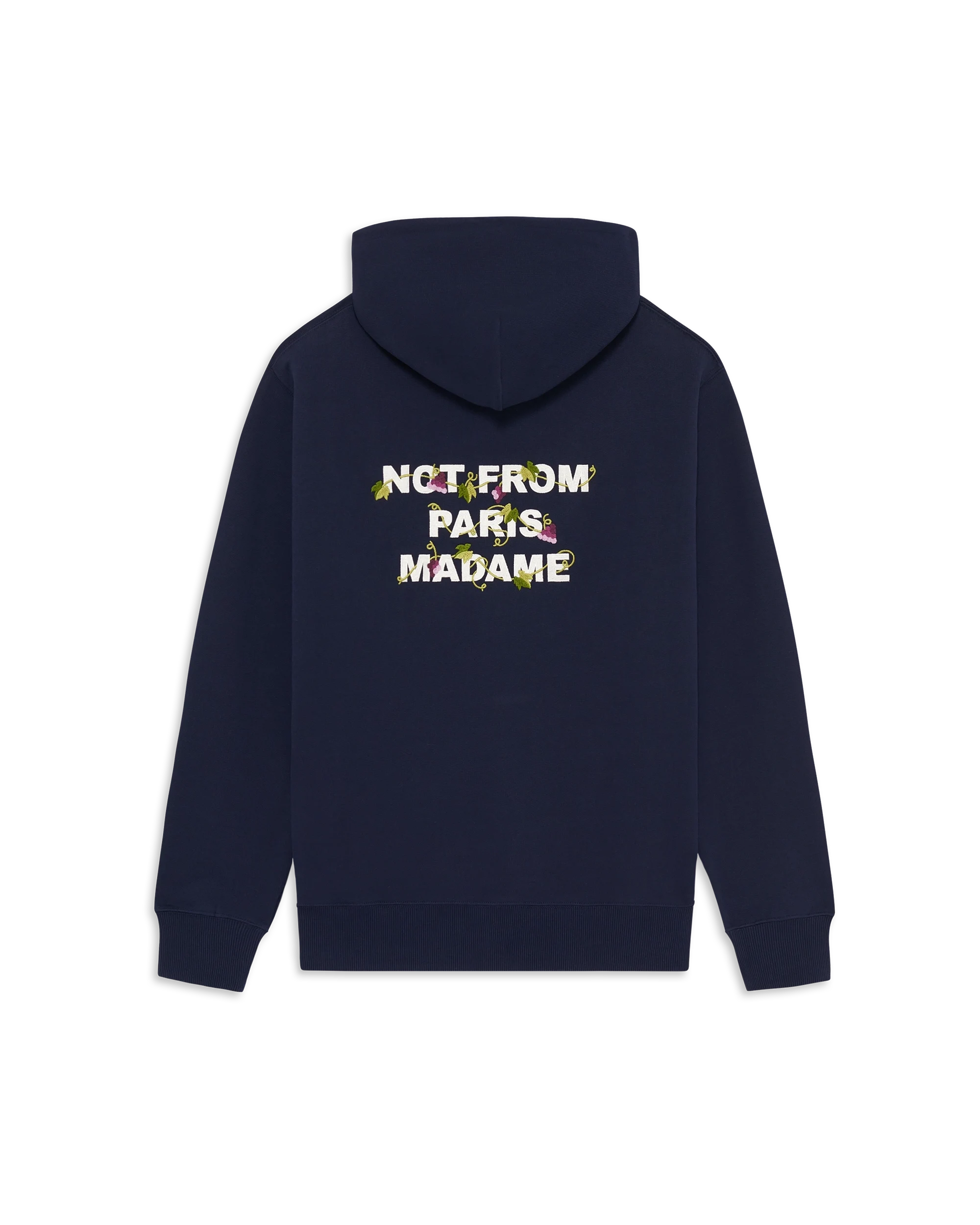 Drôle De Monsieur Vine Hoodie Navy Baumwolle Stickerei