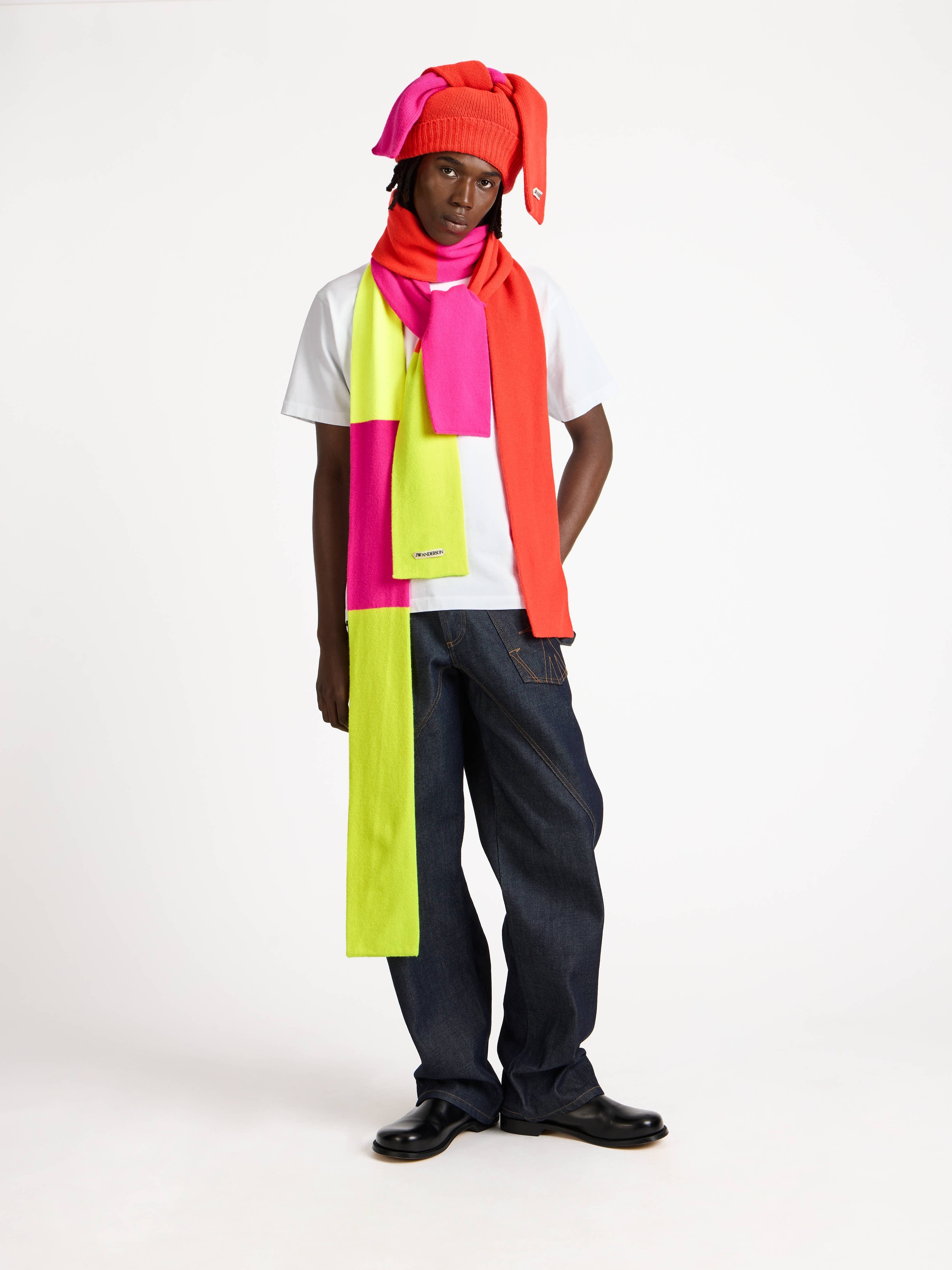 J.W.Anderson Knotted Beanie Mütze Neon Orange OS