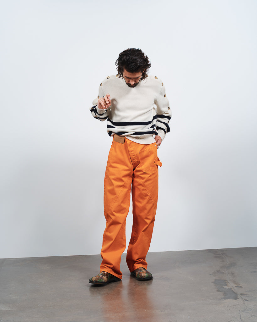 J.W.Anderson Knitwear Breton Jumper Pullover Ivory Herren