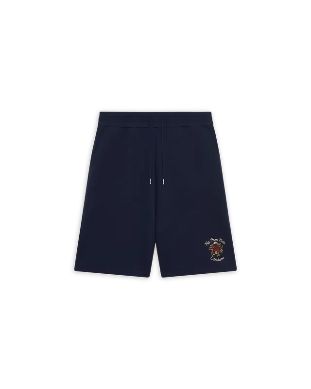 Drôle De Monsieur Short Slogan Rose Shorts Navy Baumwolle