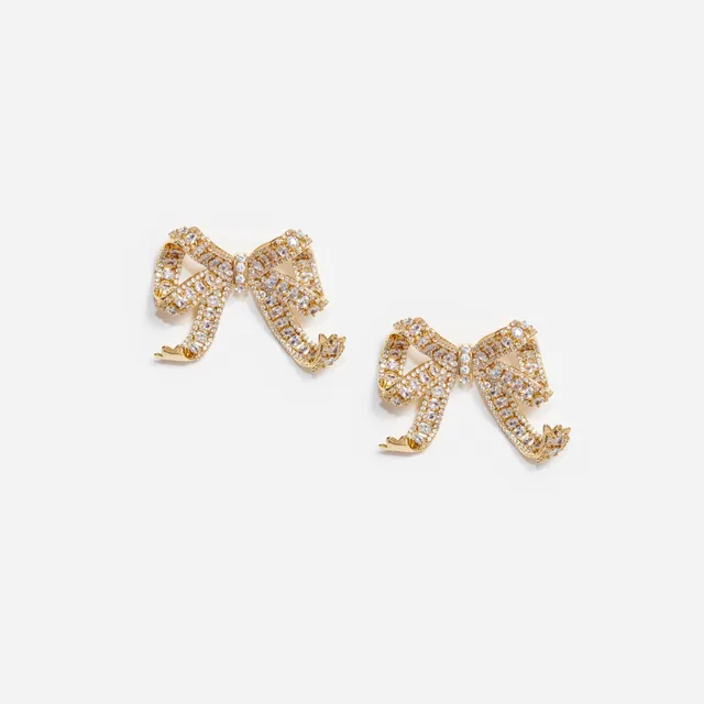 Self Portrait Gold Crystal Bow Ohrringe Gold Schleife