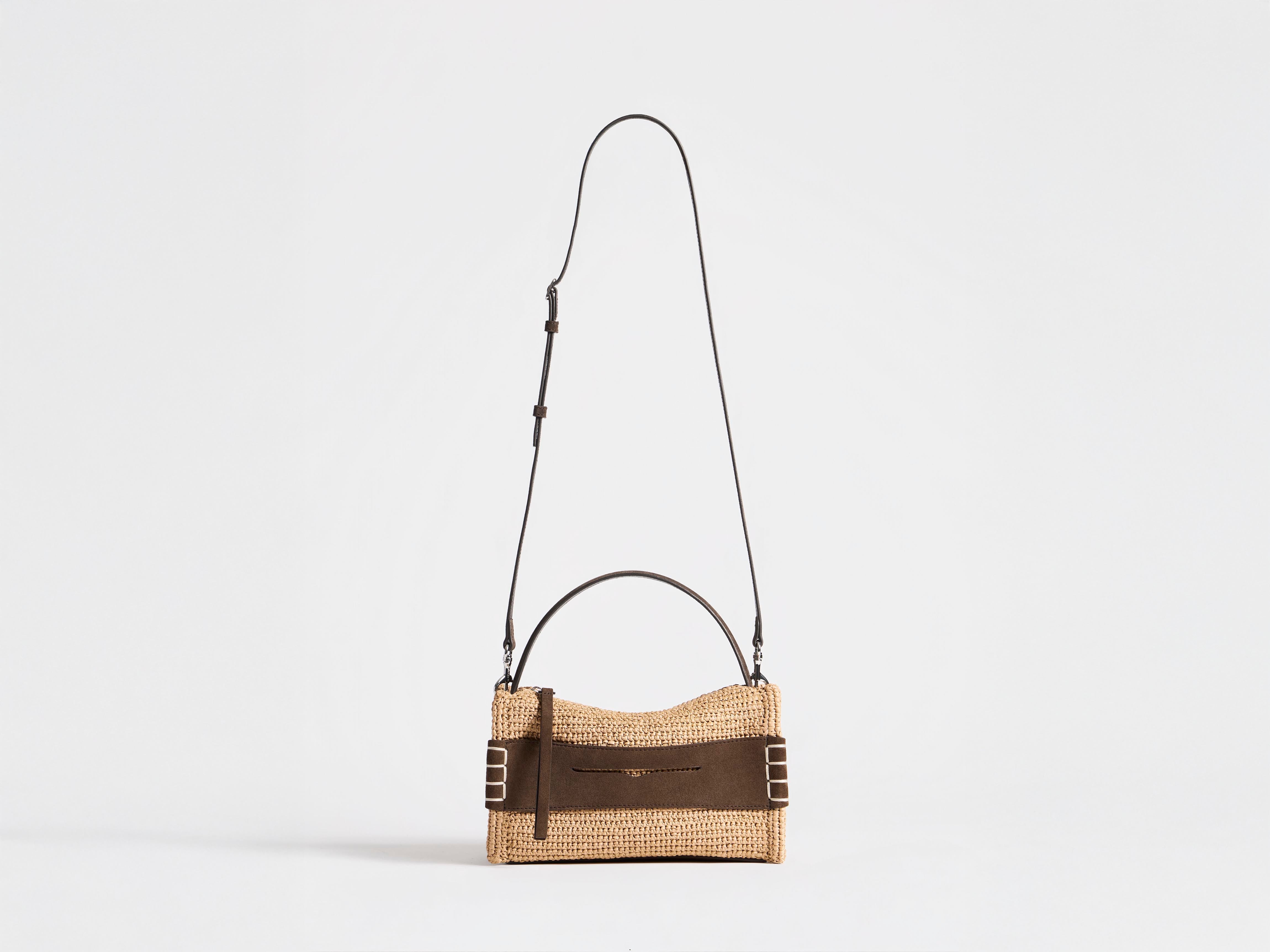 J.W.Anderson Small Loafer Tasche Natural Raffia Häkel