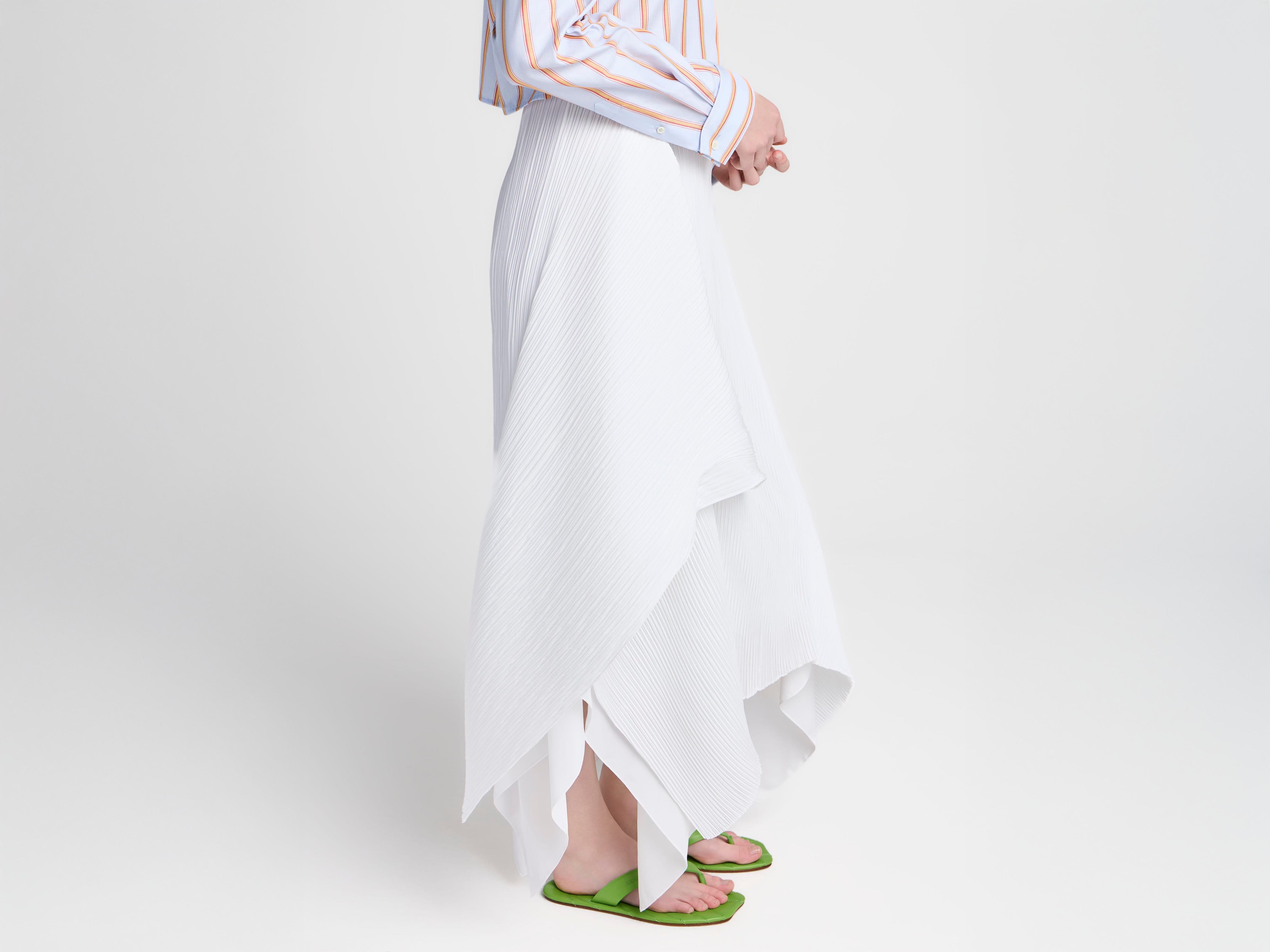 J.W. Anderson Pleated Skirt Rock Weiß Plissee Asymmetrisch