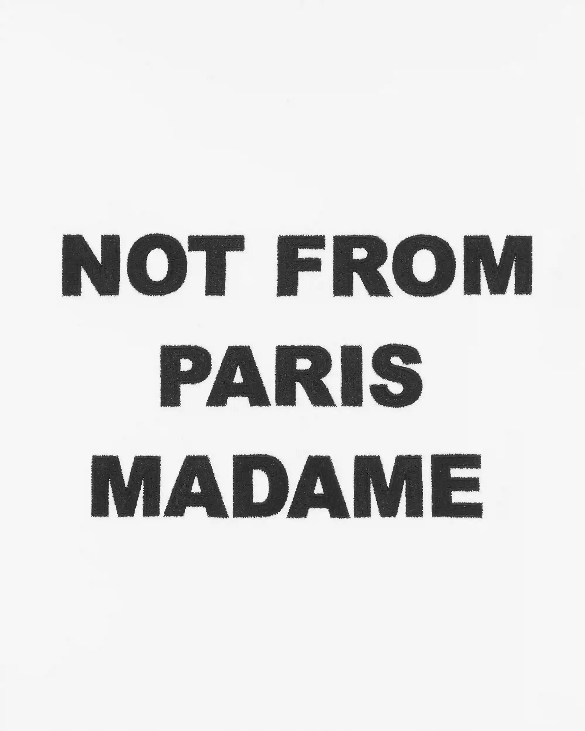 Drôle De Monsieur Hoodie Slogan Kapuzenpullover Weiß Baumwolle