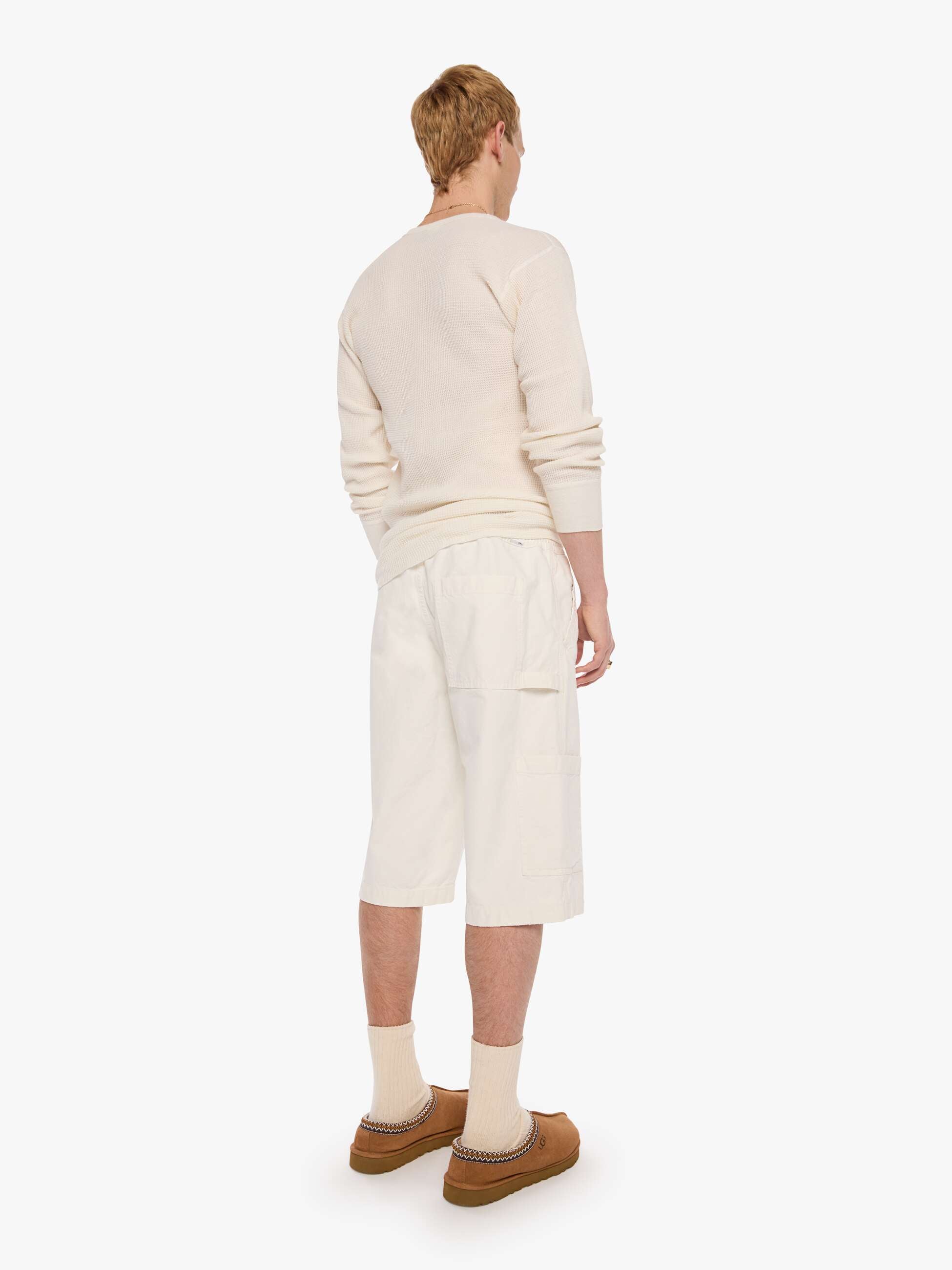 Mother The Short Order Shorts Cream creme Baumwolle
