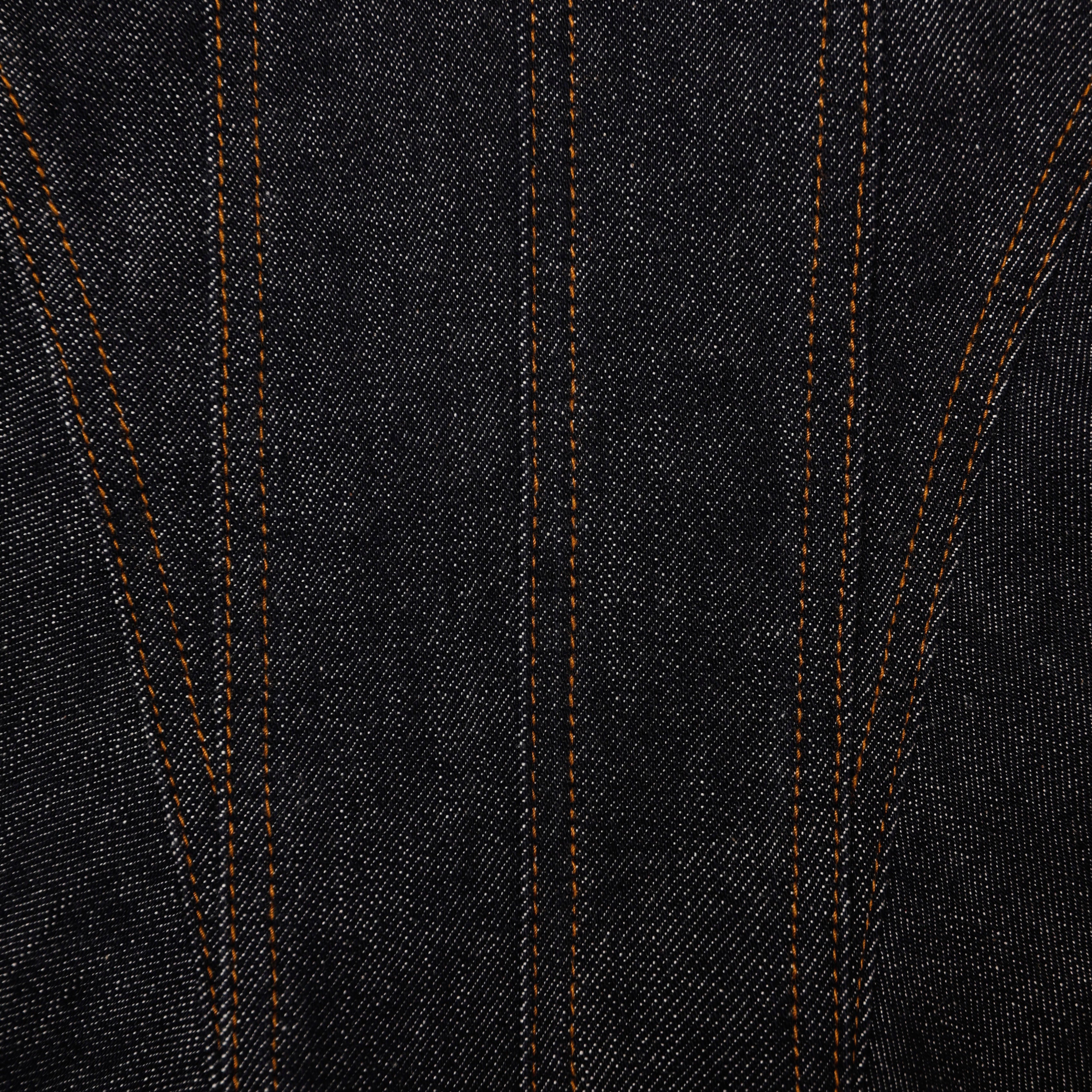 Self Portrait Indigo Denim Bow Minikleid Blau