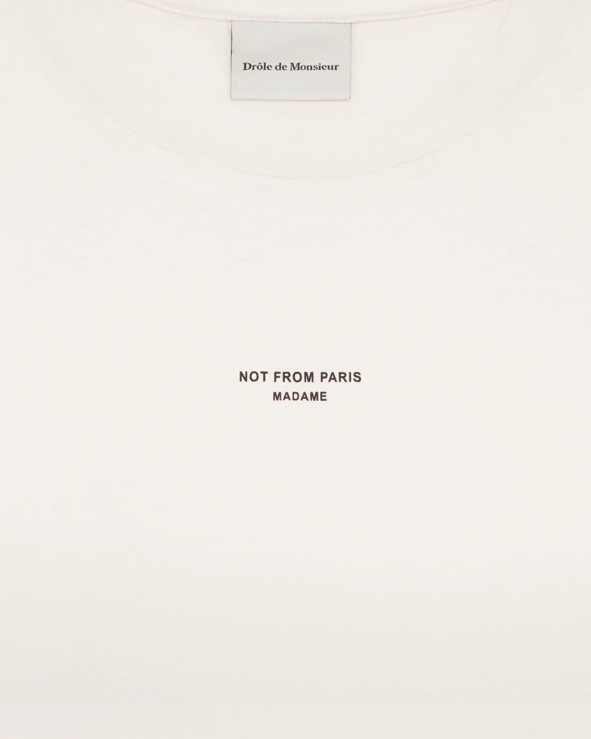 Drôle De Monsieur Slogan Tank Top Trägertop Weiss Baumwolle