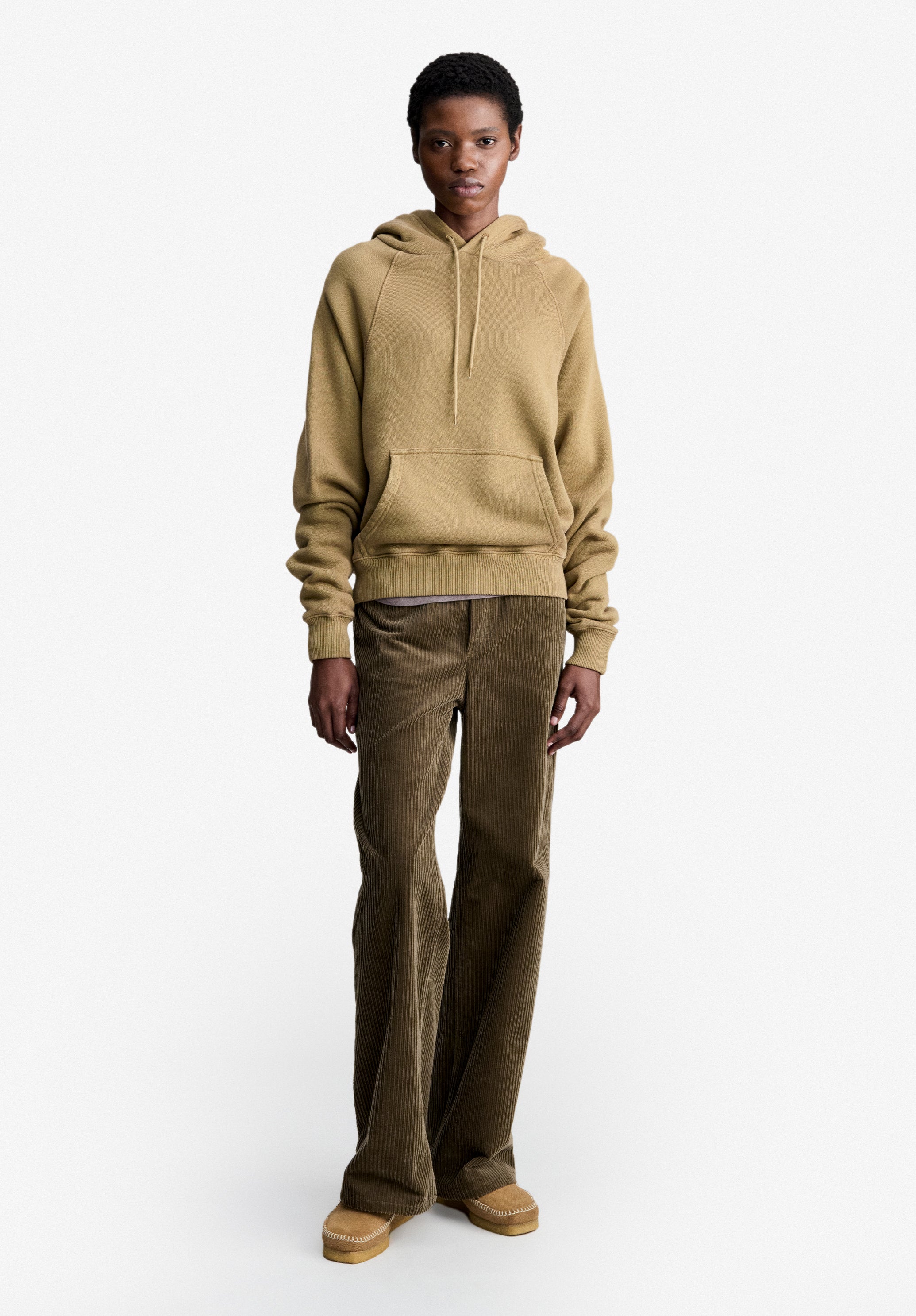 A.P.C. Raglan Hoodie Taupe Bio-Baumwolle Größe M