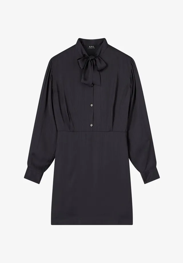 A.P.C. Dresses fließendes marineblaues Kleid 38 gestreift