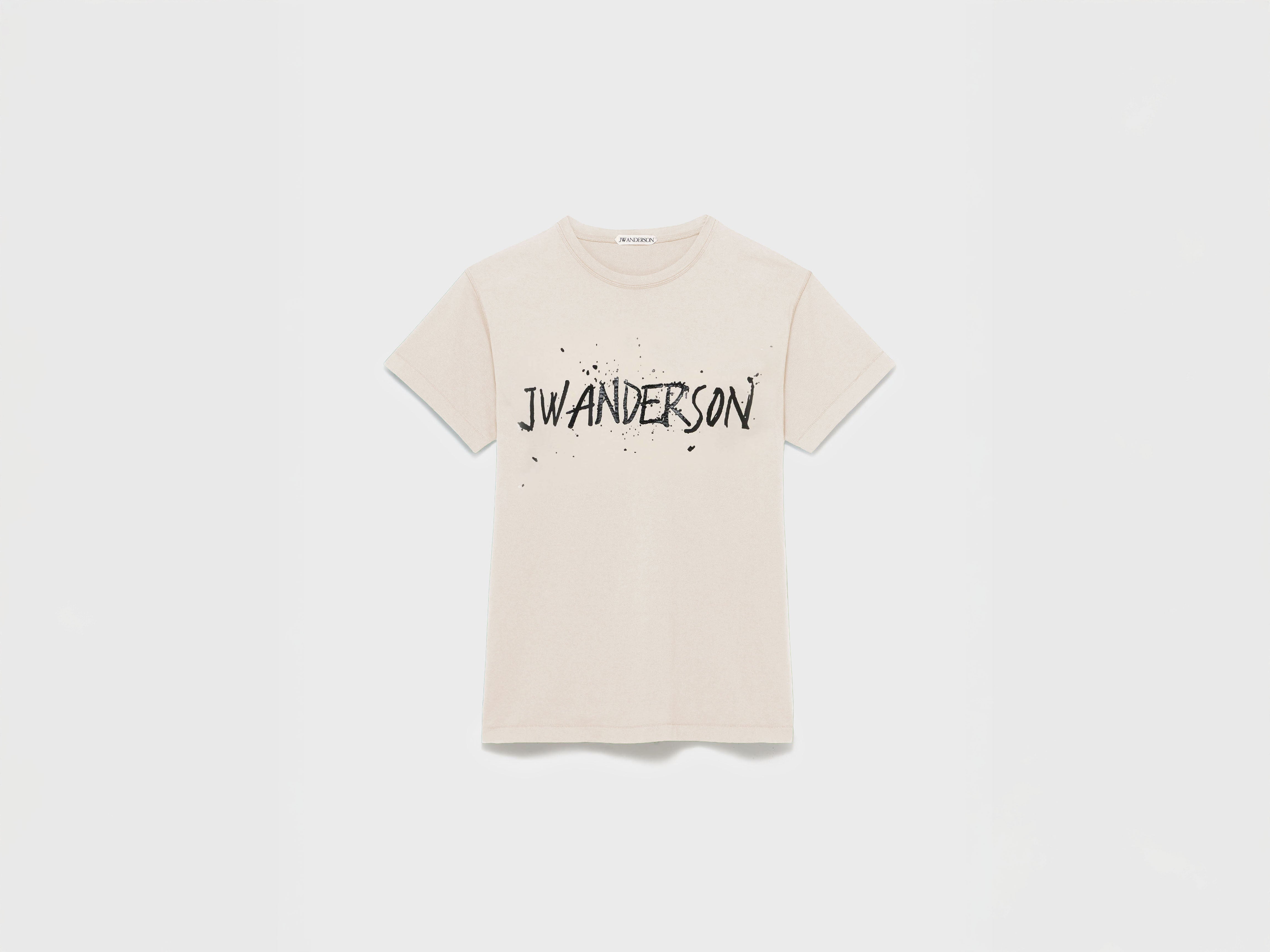 J.W.Anderson Circular T-Shirt Herren Ecru Jersey Print
