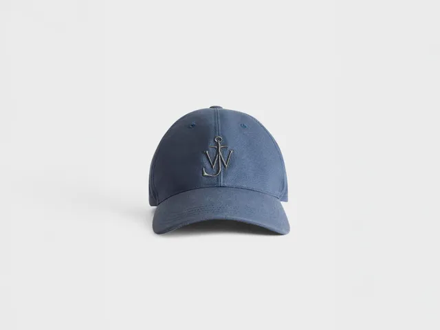 J.W.Anderson Baseball Cap Dunkelblau Wachsbaumwolle