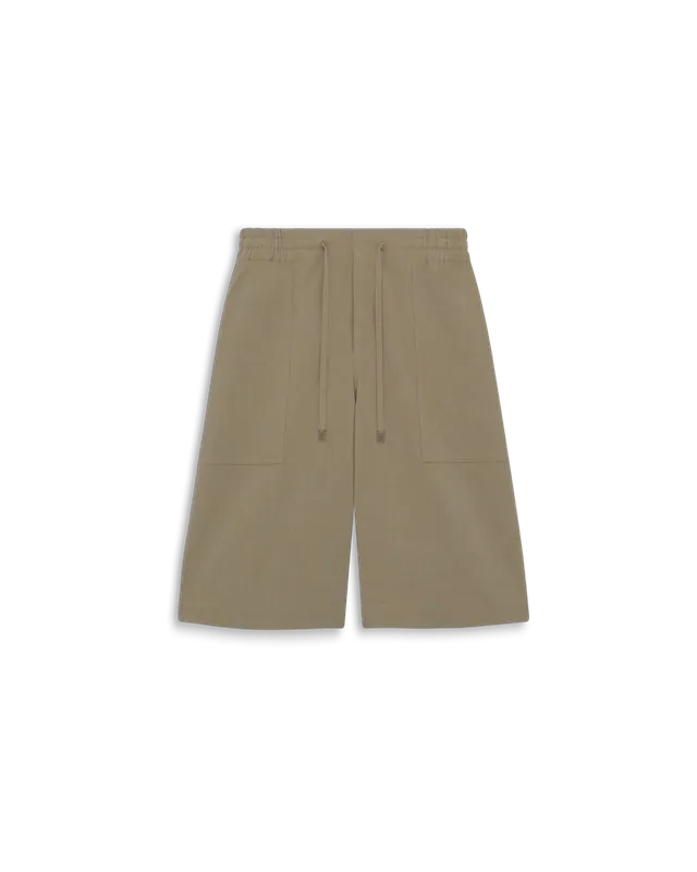 Drôle De Monsieur Short Elastiqué Coton Shorts Khaki Baumwolle